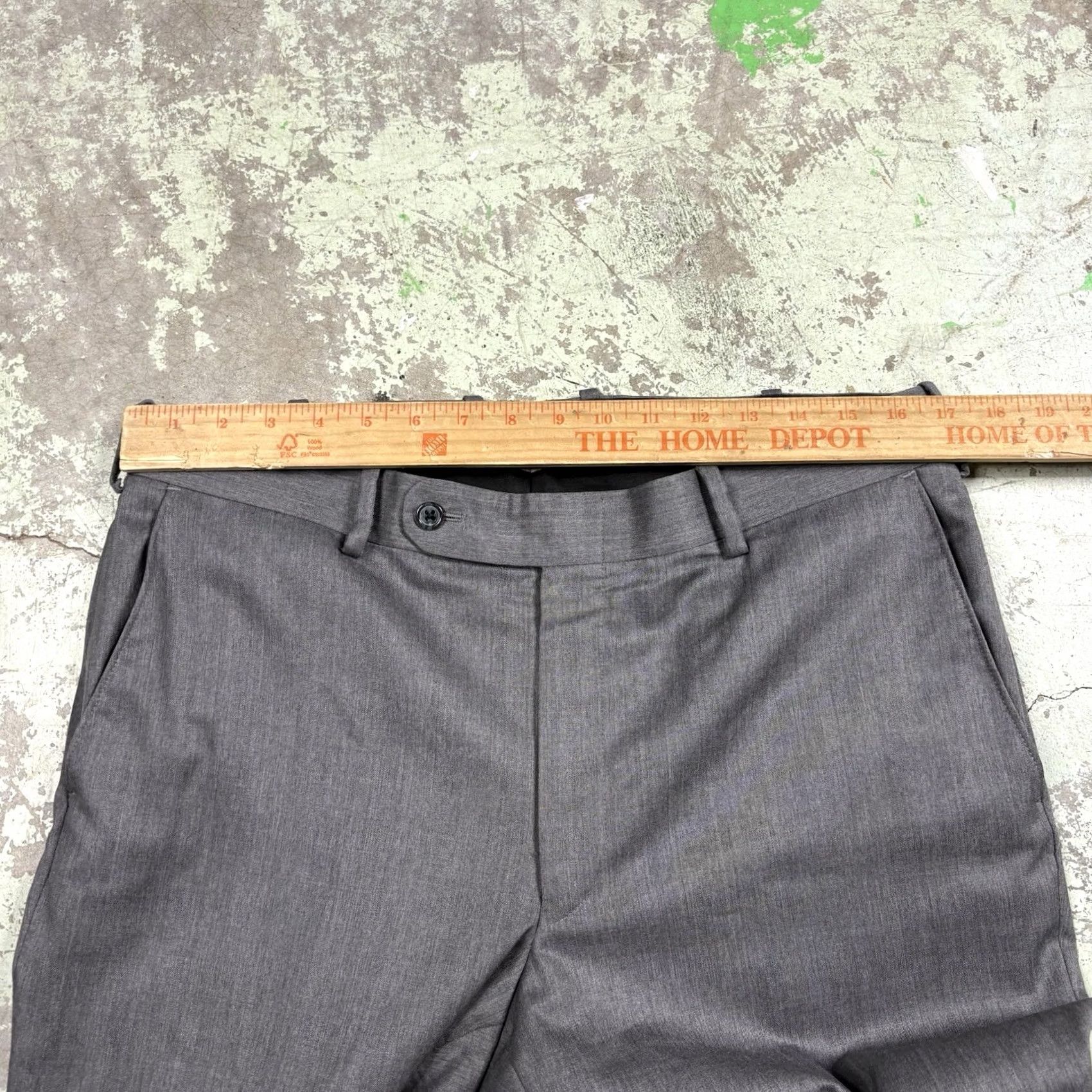 Vintage Executive Collection Tom James Pants Mens 34x32 Dress Wool Classic Preppy Gray City Size US 34 / EU 50 - 4 Thumbnail