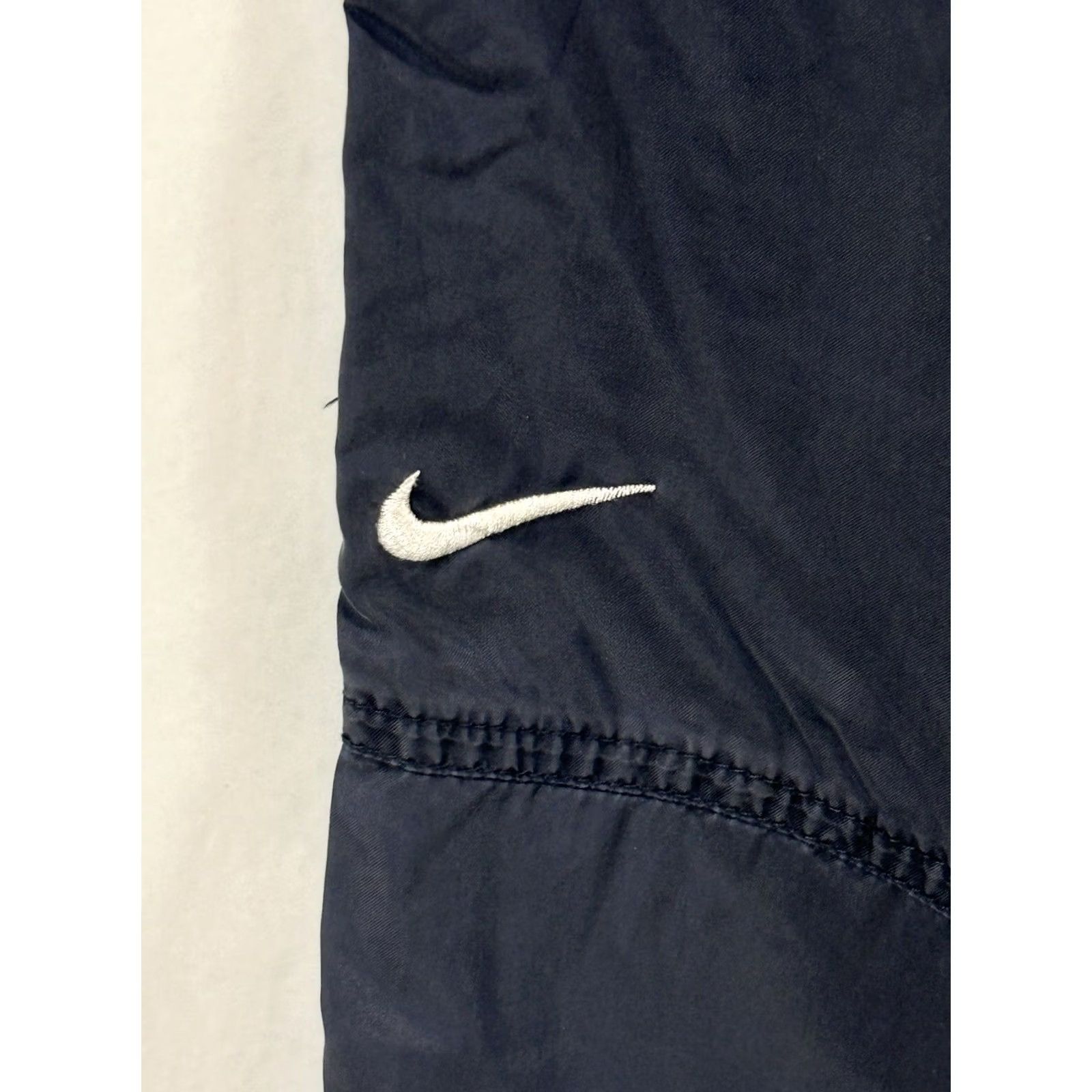Nike VINTAGE Nike Track Pants Mens Medium Navy 90s Swoosh Ankle Zip Nylon Mens Pants Size US 31 - 3 Thumbnail