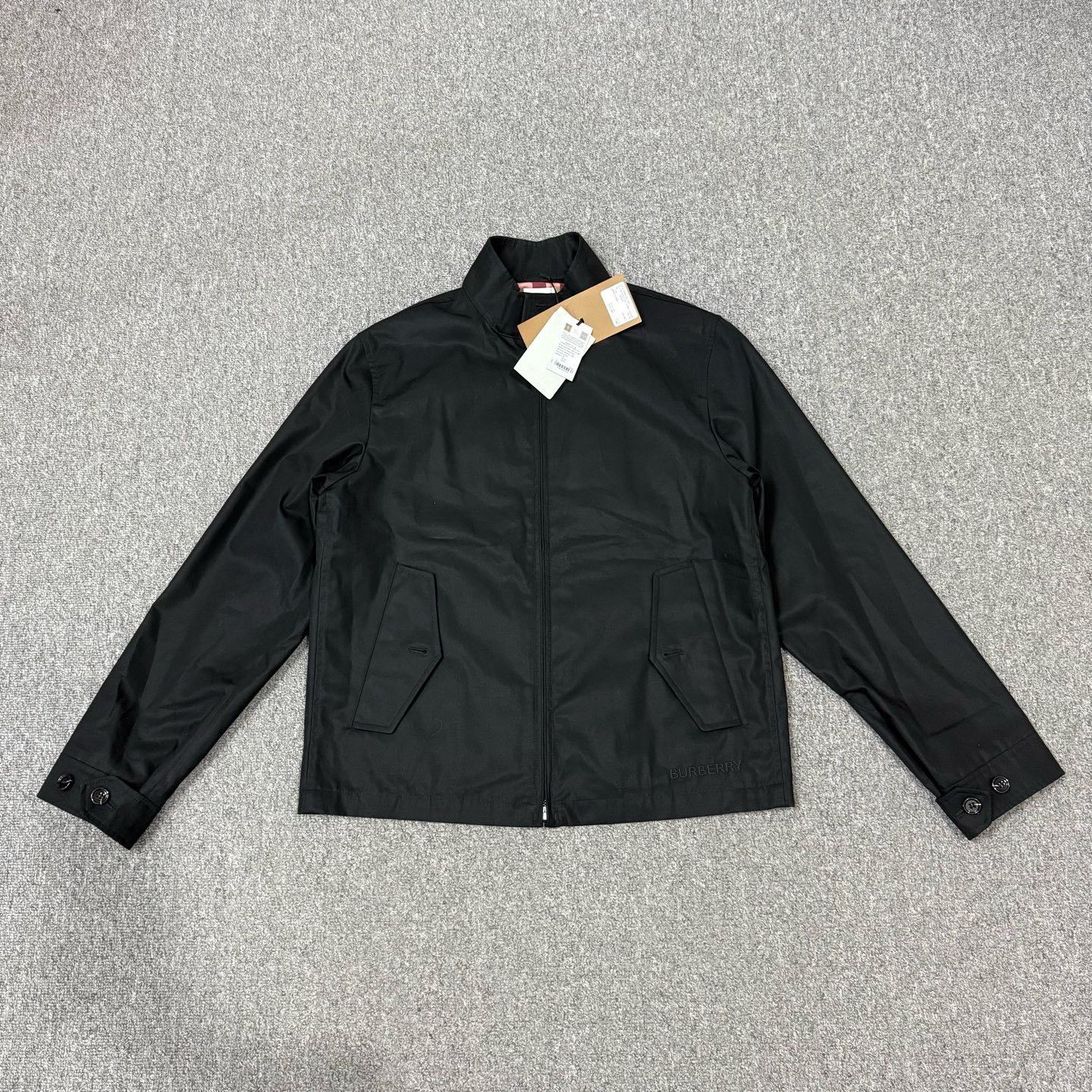 Burberry Burberry Black Hem Embroidered Logo Jacket Size US M / EU 48-50 / 2 - 1 Thumbnail