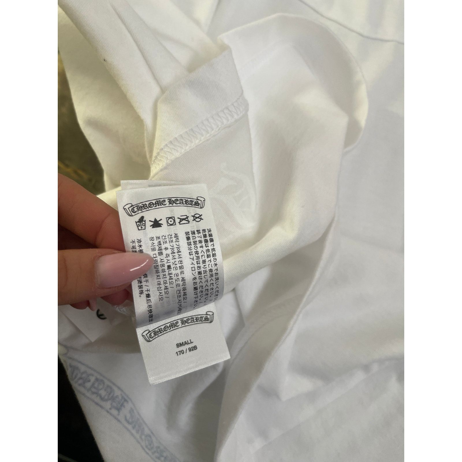 Chrome Hearts Chrome Hearts Blue Neck Logo White S/S T-Shirt - Men's Small Size US S / EU 44-46 / 1 - 4 Thumbnail