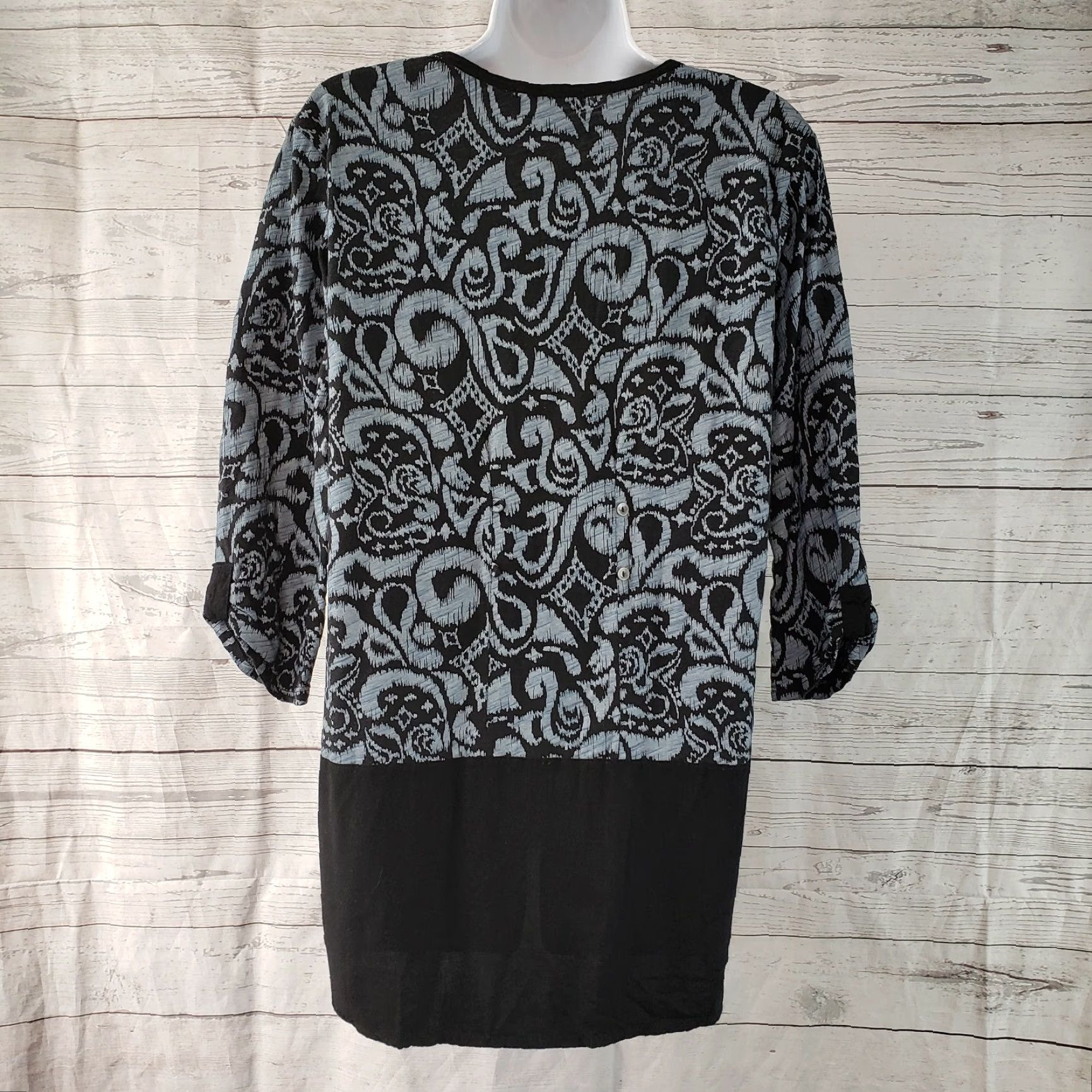 Vintage Fresh Produce Womens Top Size S Blue 3/4 Sleeve Cotton Viscose T-Shirt Casual Womens Size S / US 4 / IT 40 - 4 Thumbnail