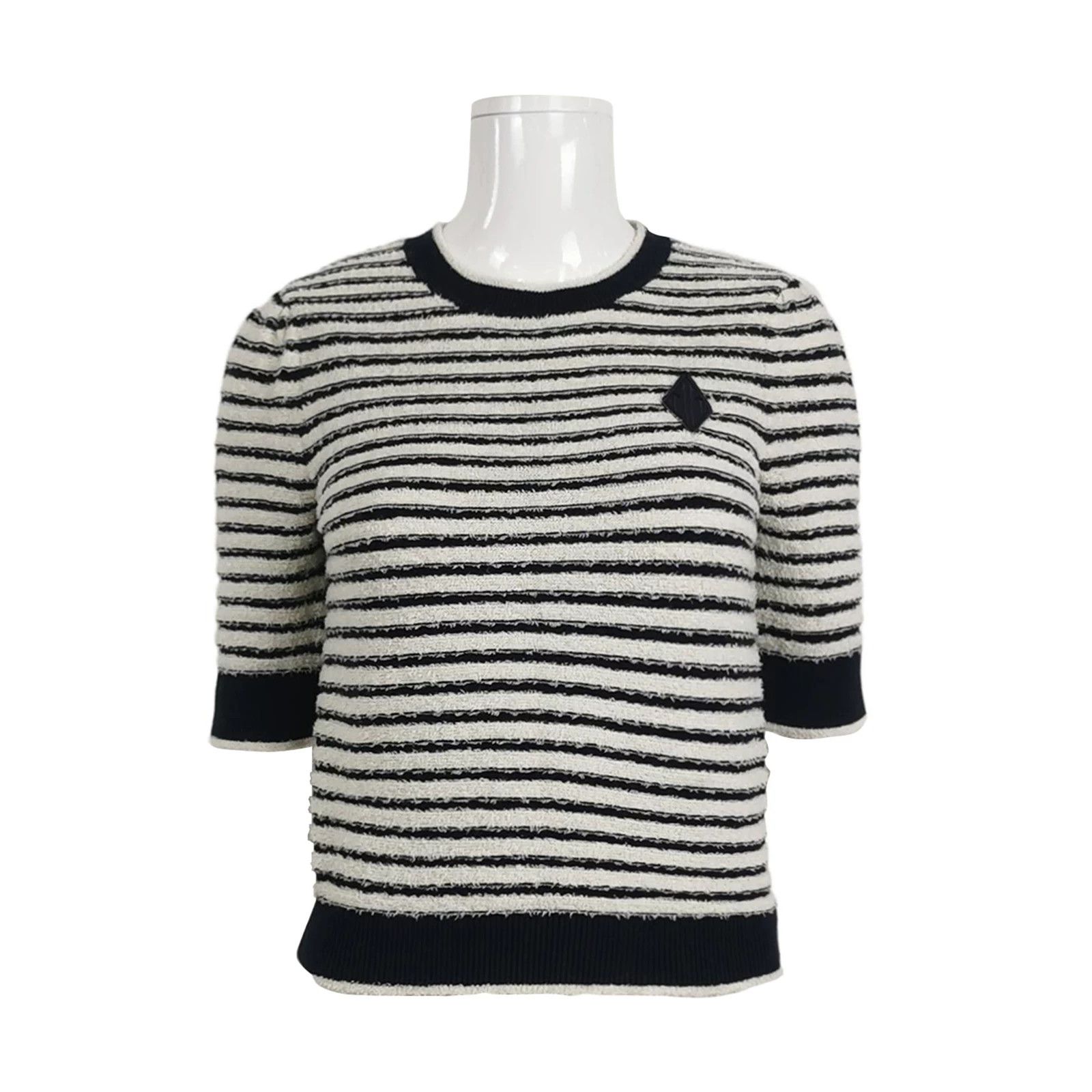 Maje Maje Cotton Color-Block Stripe Crewneck Knit Size S / US 4 / IT 40 - 1 Thumbnail