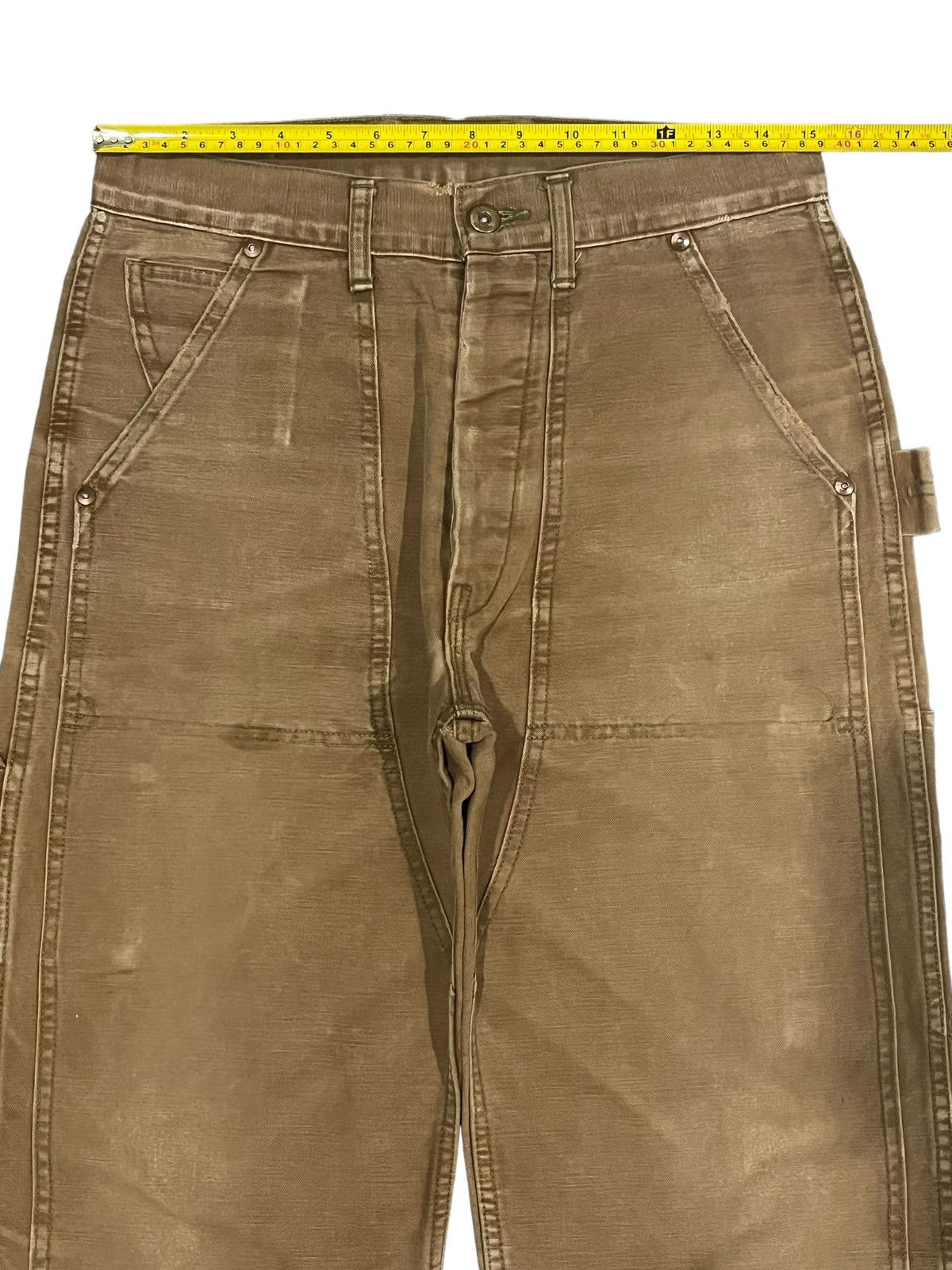 The Real McCoy's Vintage 90s The Real McCoys Khaki Double Knee Workwear Pants Size US 30 / EU 46 - 18 Thumbnail