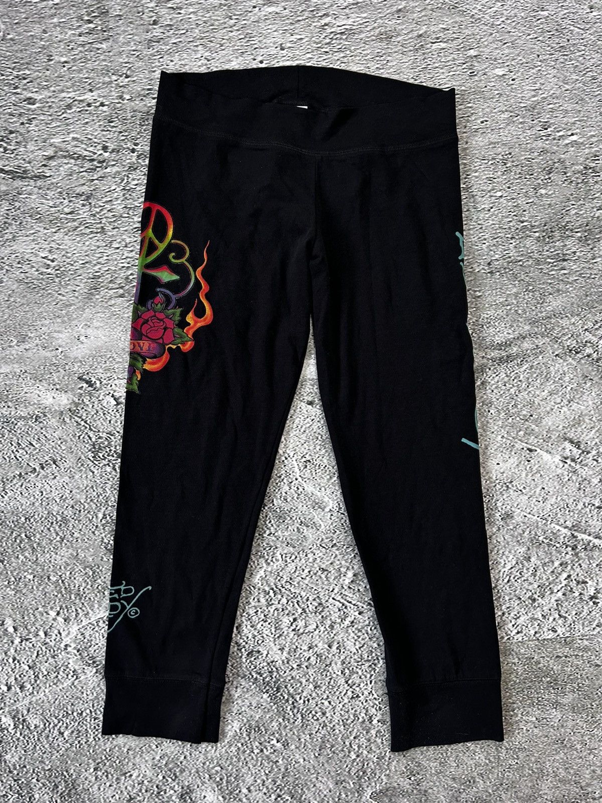Christian Audigier × Ed Hardy × Vintage Ed Hardy Christian Audigier leggins Y2K big logo Size 28" / US 6 / IT 42 - 6 Thumbnail