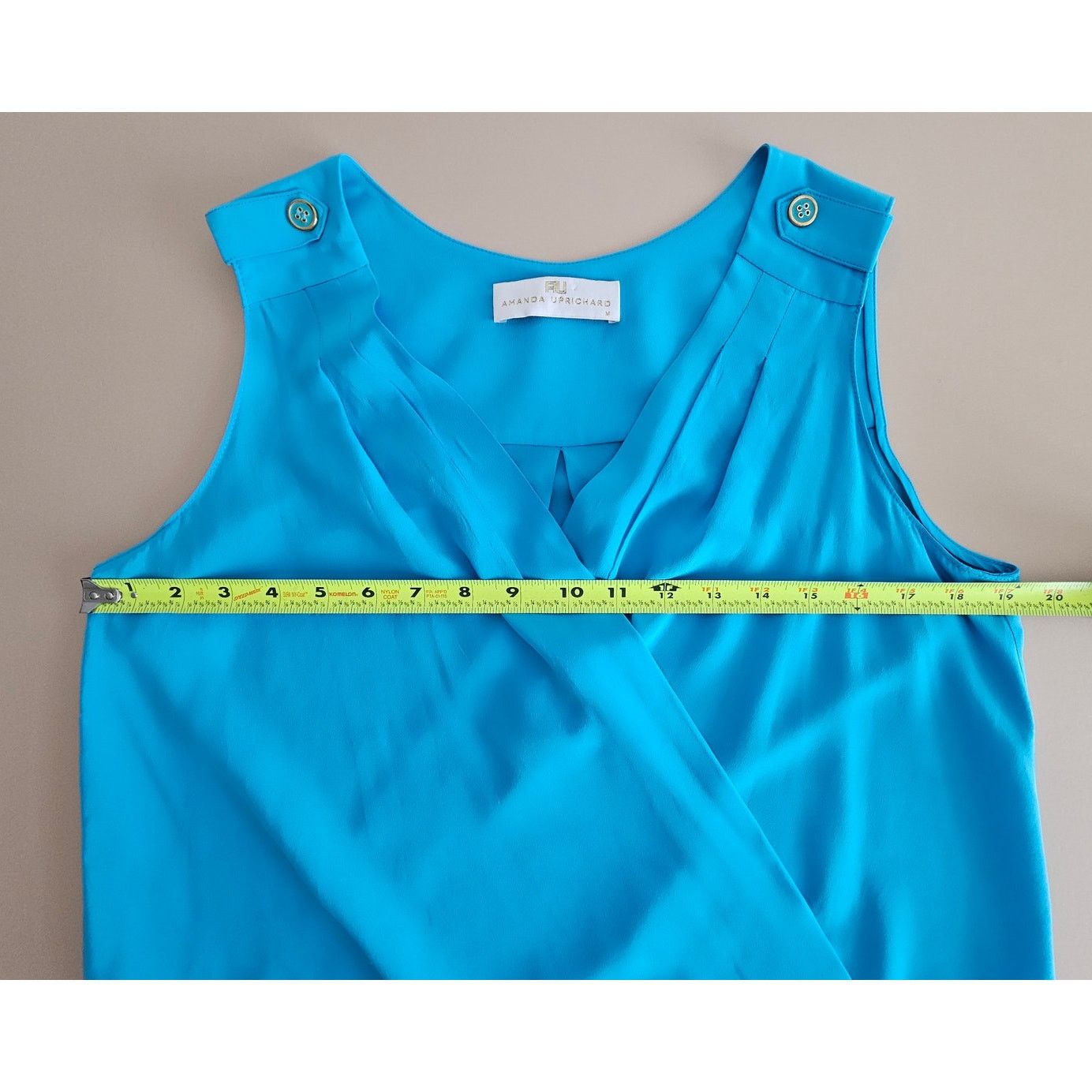 Amanda Uprichard AMANDA UPRICHARD Silk Sleeveless Crossed V-Neck Blouse Top M Size M / US 6-8 / IT 42-44 - 5 Thumbnail