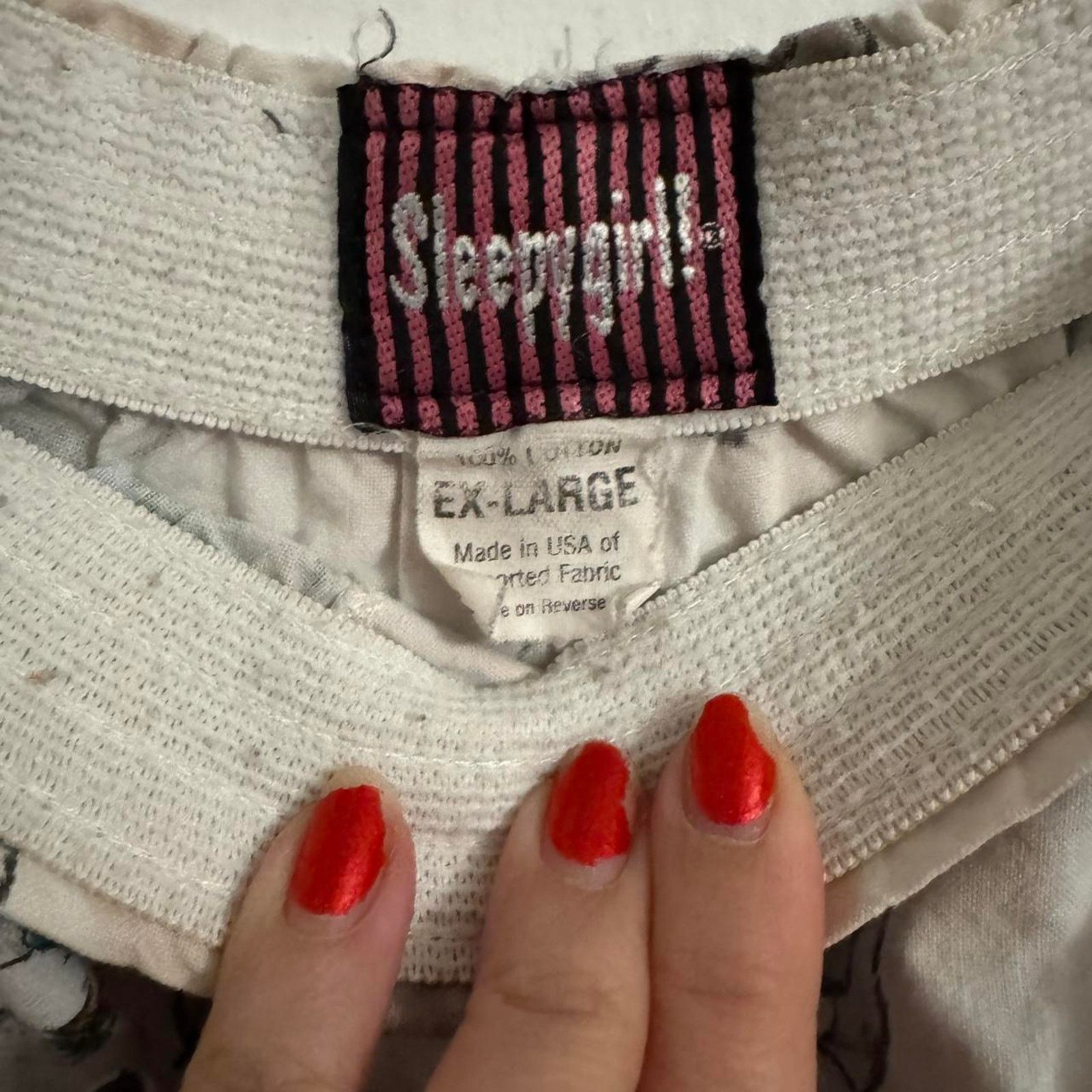 Other Vintage Sleepygirl USA 100% Cotton Bunny Print Shorts XL Size 36" / US 14 / IT 50 - 6 Thumbnail
