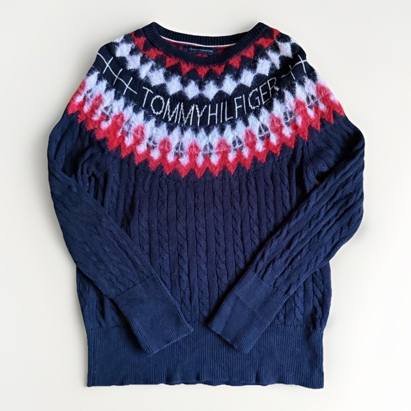 Tommy Hilfiger Tommy Hilfiger L Sweater Snowflake Nordic Fair Isle Pattern Size US L / EU 52-54 / 3 - 1 Thumbnail