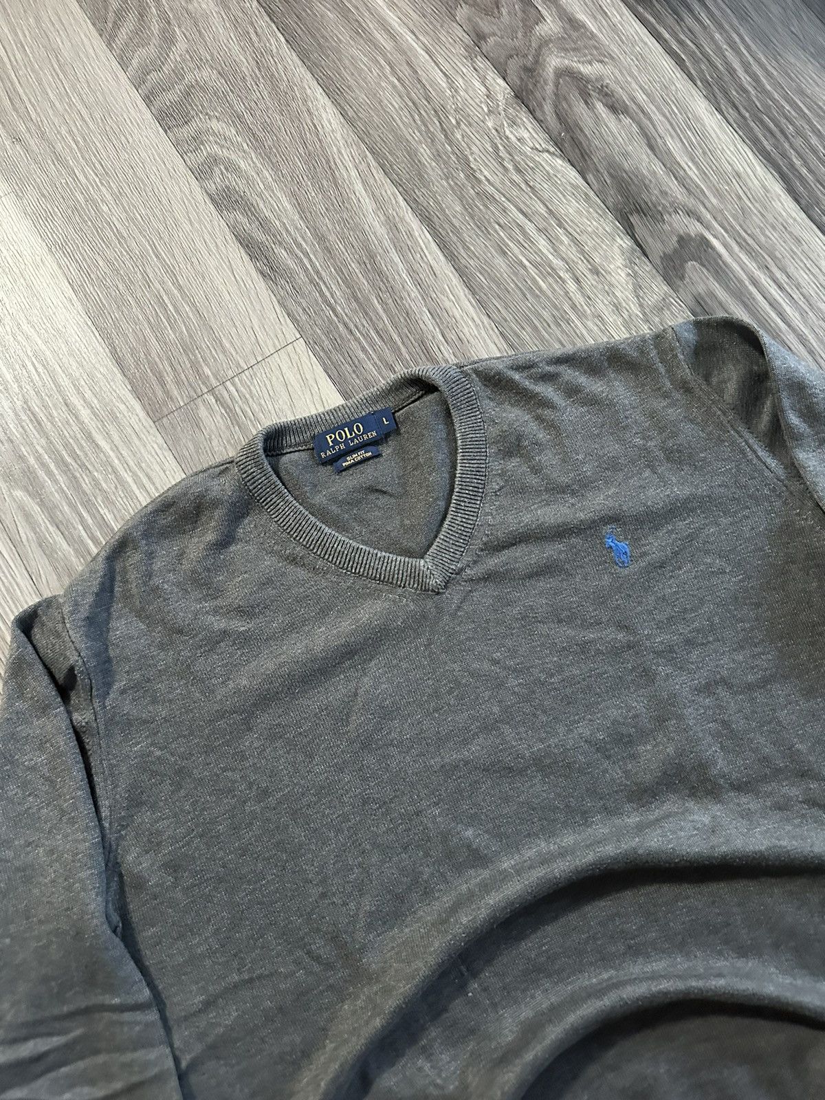 Polo Ralph Lauren Polo Ralph Lauren Grey V neck vintage Sweater size L Size US L / EU 52-54 / 3 - 4 Thumbnail