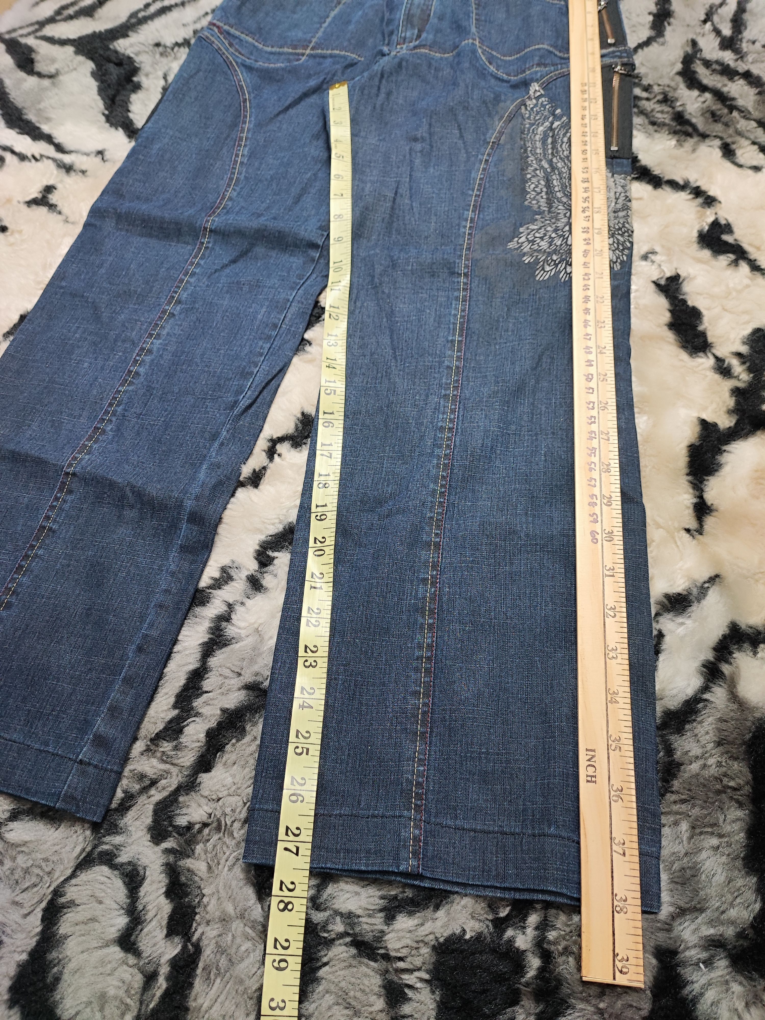 Number (N)ine Vintage Eagle Embroidery Baggy Loose Bootcut Wide Leg Size US 28 / EU 44 - 7 Thumbnail