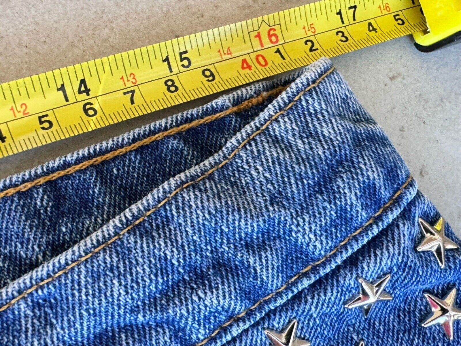 Lauren Ralph Lauren Vtg Ralph Lauren Star Studded Cut Off Jean Shorts 14 W-33” Size 36" / US 14 / IT 50 - 9 Thumbnail