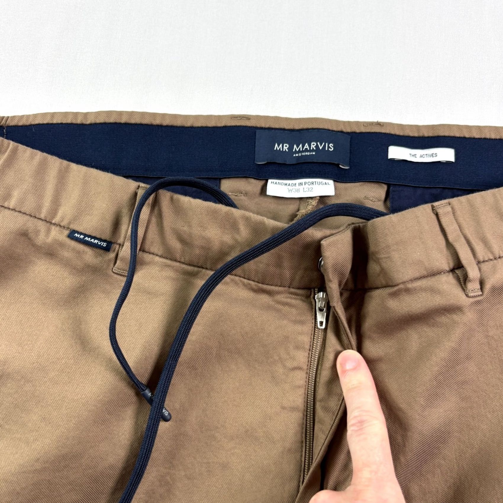 Vintage Mr Marvis Pants Mens 38x32 Brown Chino The Actives Trousers Stretch Size US 38 / EU 54 - 3 Thumbnail