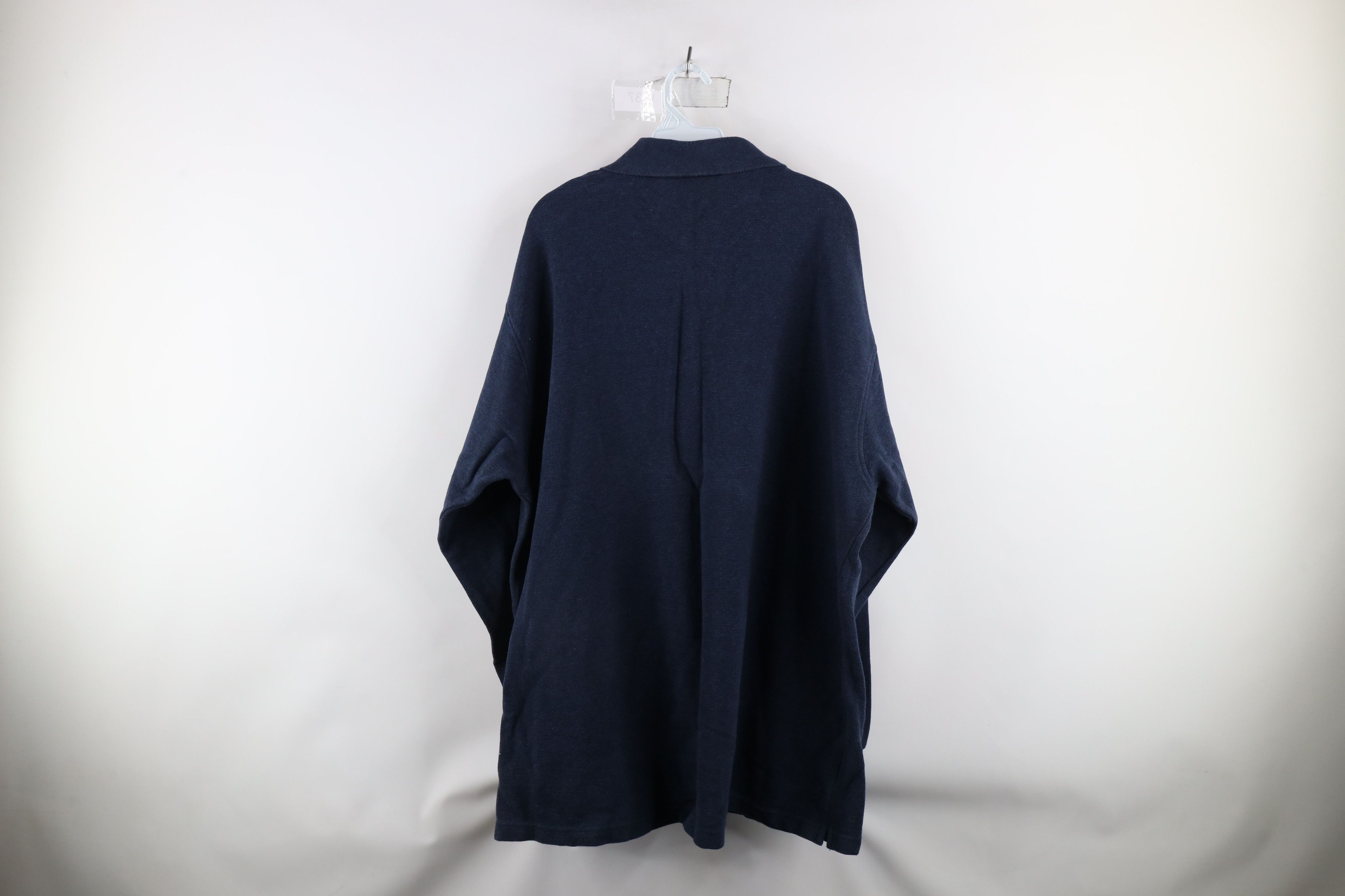 Vintage Vintage 90s Streetwear Heavyweight Ribbed Long Sleeve Polo Size US XL / EU 56 / 4 - 5 Thumbnail