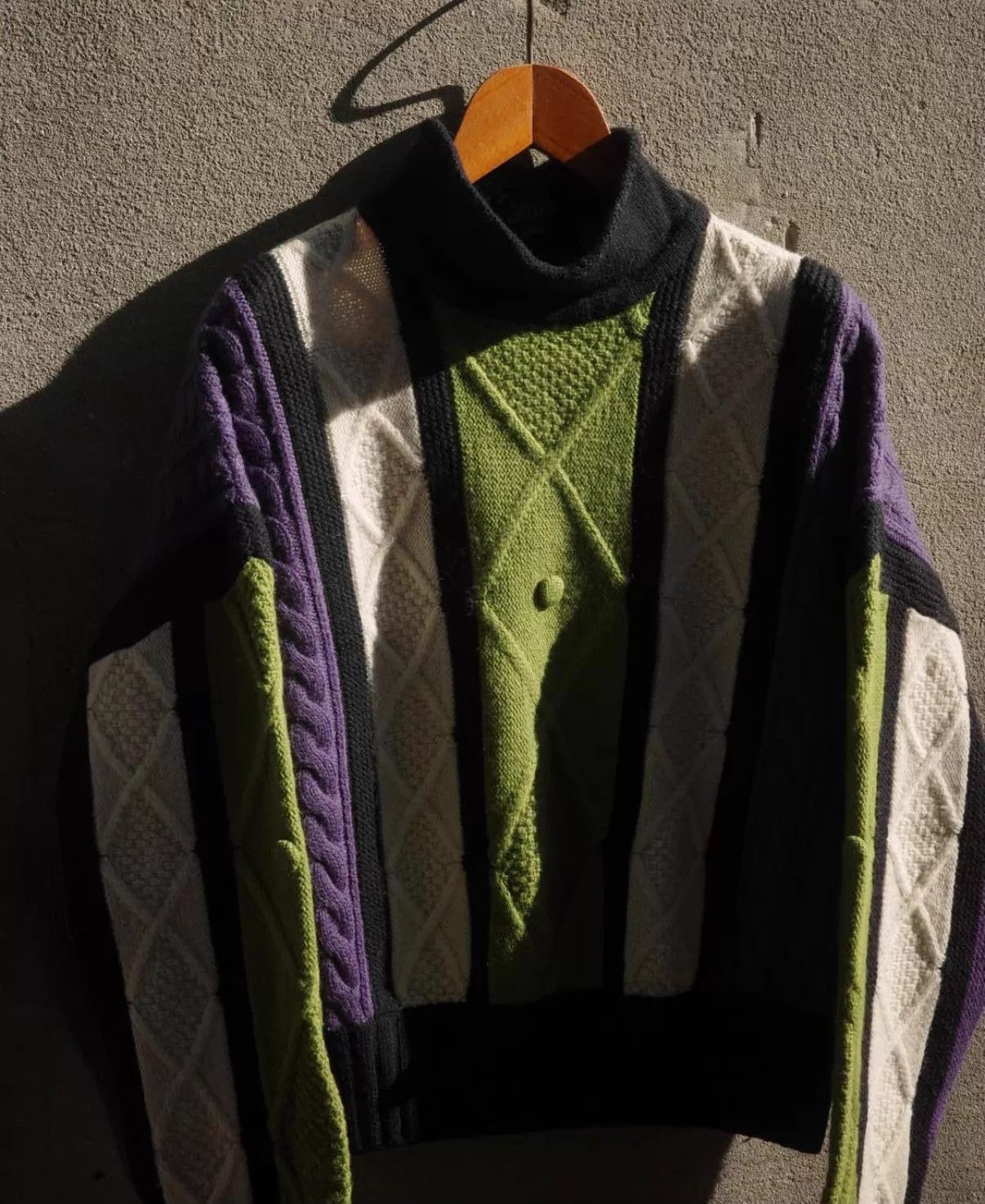 Jean Paul Gaultier Jean Paul Gaultier 90s Color Block Chunky Knit Sweater Size US L / EU 52-54 / 3 - 2 Thumbnail