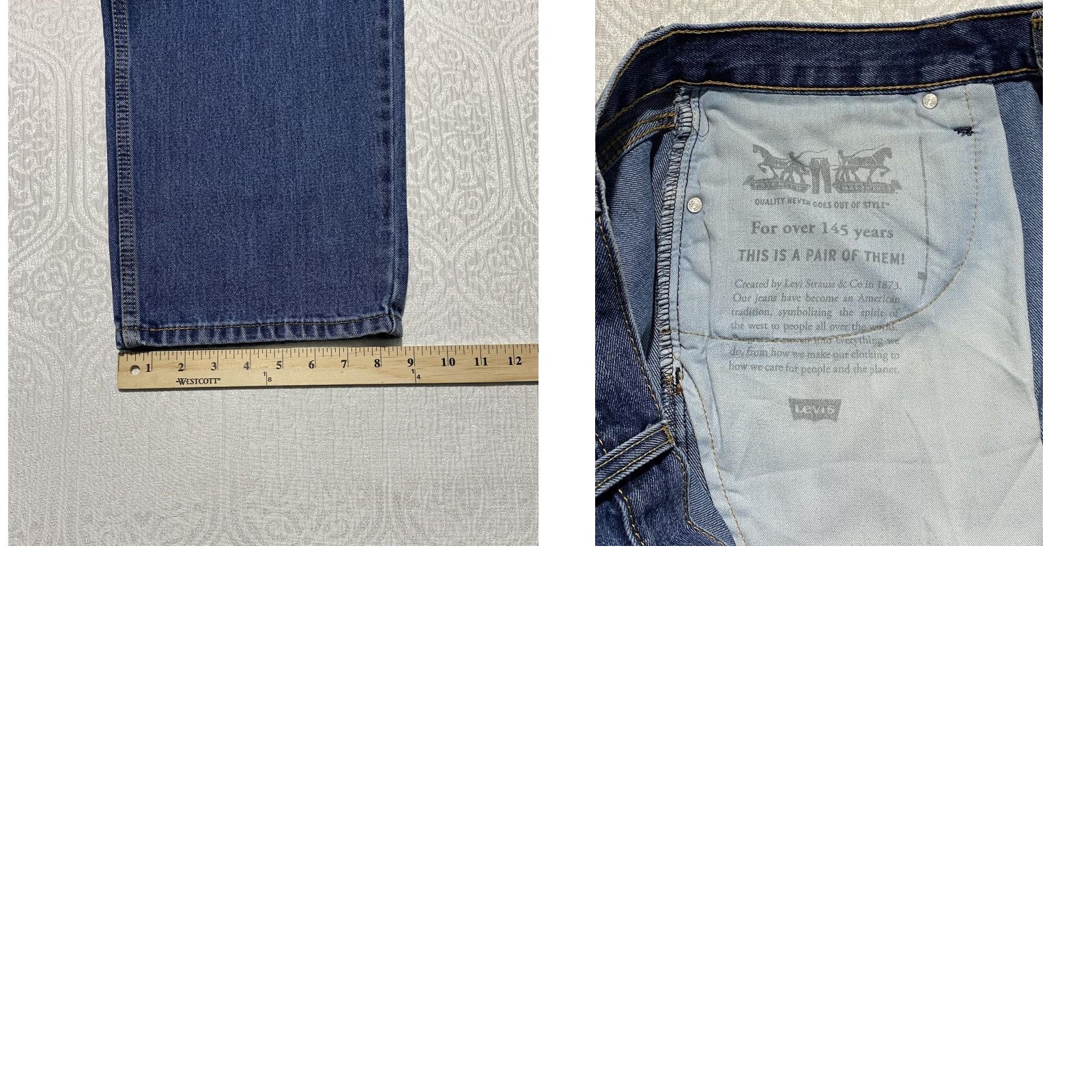 Levi's Levi's 550 Jeans Mens 40x34 Blue Relaxed Fit Tapered Leg Denim Red Tab Mid Wash Size US 40 / EU 56 - 9 Thumbnail