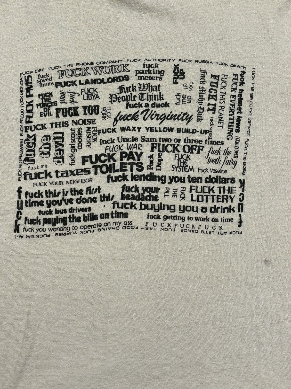 Vintage 1970s True Vintage “F&$! You” Graphic Tee Size US L / EU 52-54 / 3 - 5 Thumbnail