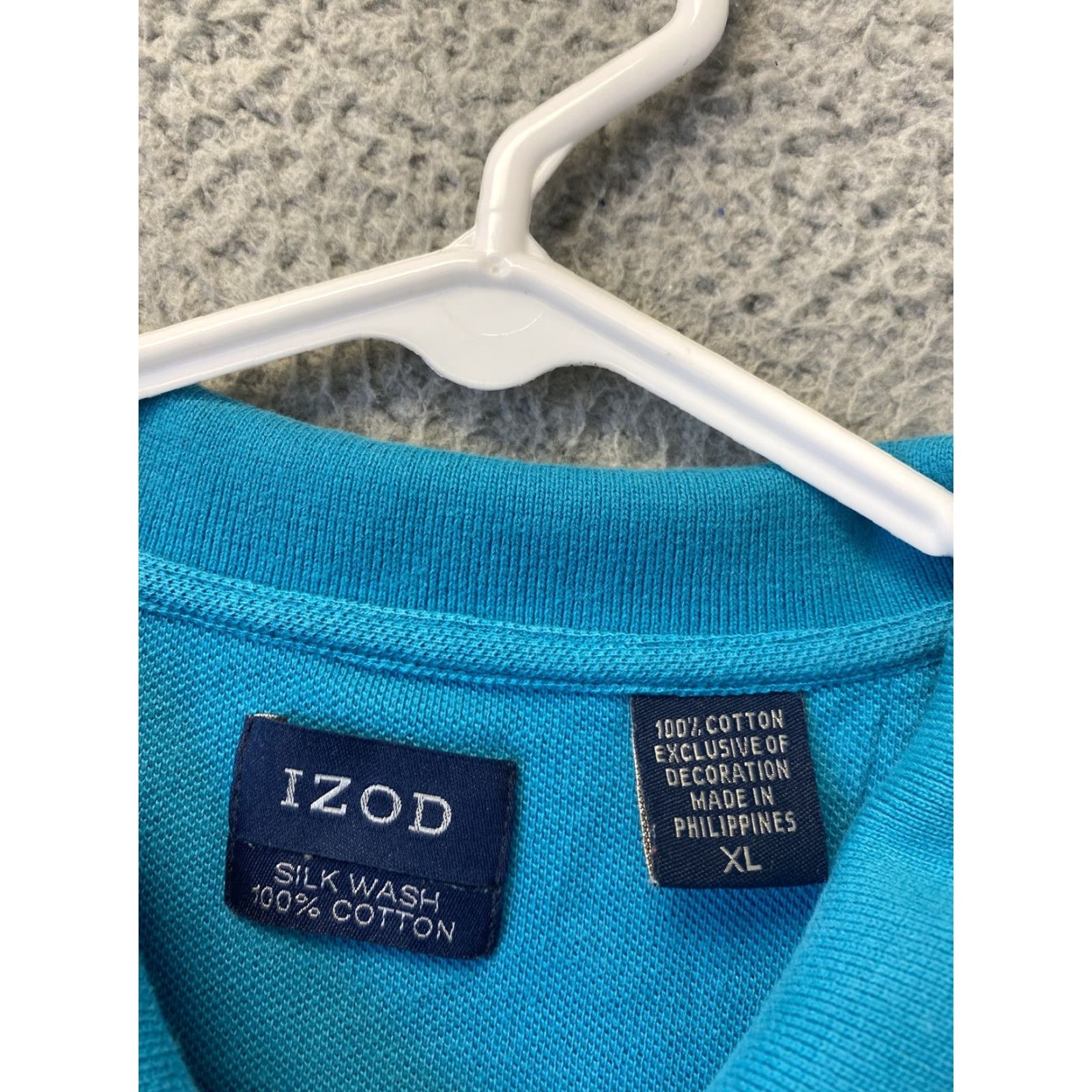 Izod IZOD Polo Shirt Men Large Blue Short Sleeve Rugby XL aqua/ 95-10 Size US XL / EU 56 / 4 - 4 Thumbnail