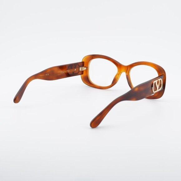 Valentino Valentino VLX-181C Eyeglasses Light Havana/Gold 53mm Square Size ONE SIZE - 9 Thumbnail