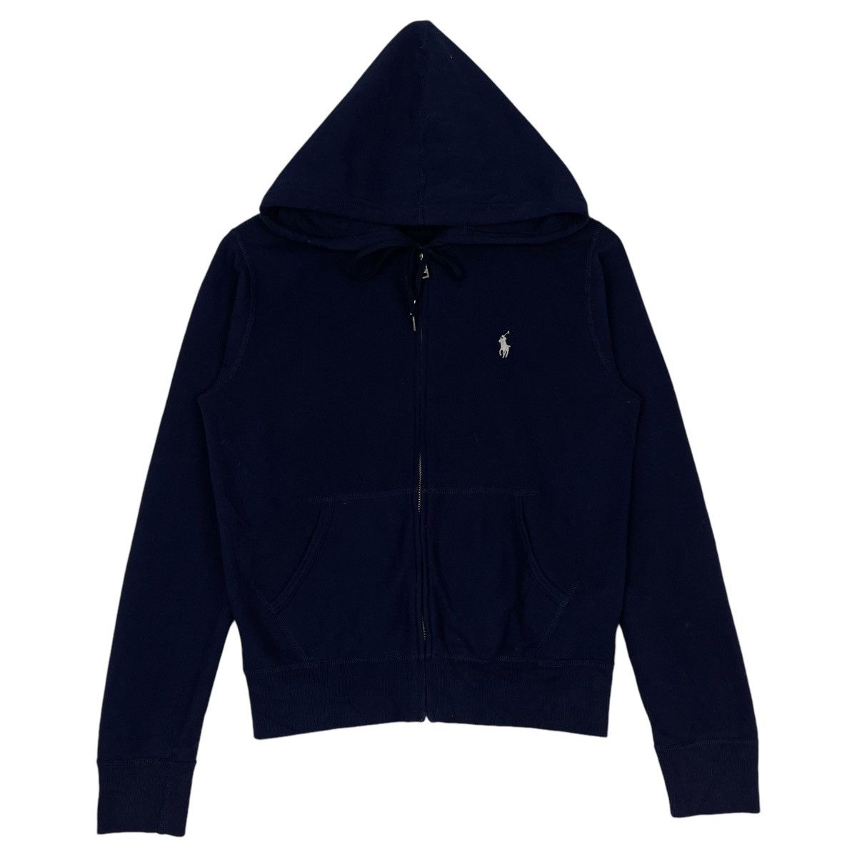 Polo Ralph Lauren × Vintage Vintage Polo Ralph Lauren Hoodie Sweater Pullover Navy Blue Size US M / EU 48-50 / 2 - 1 Thumbnail