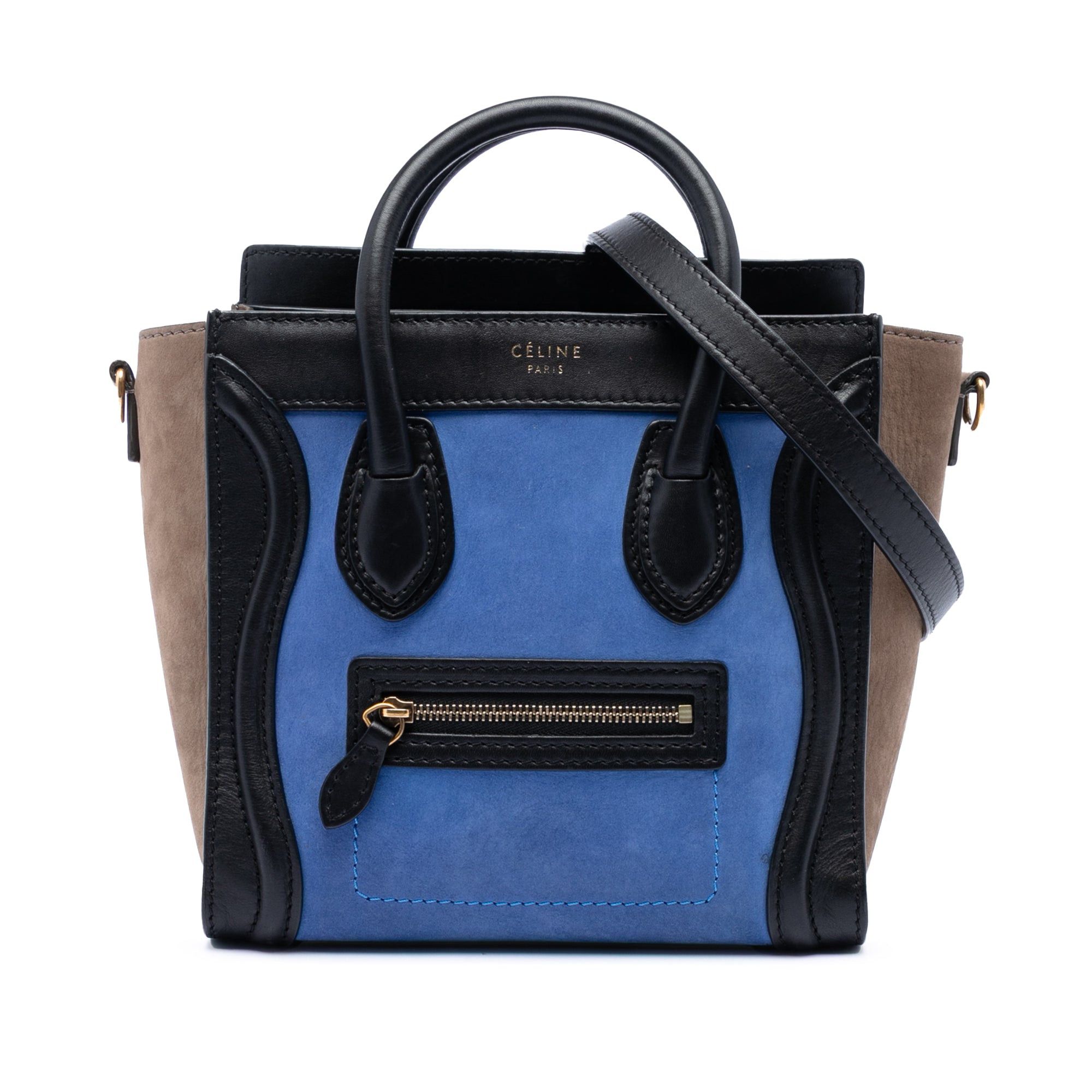 Celine Nano Tricolor Nubuck and Calfskin Luggage Tote Size ONE SIZE - 1 Thumbnail