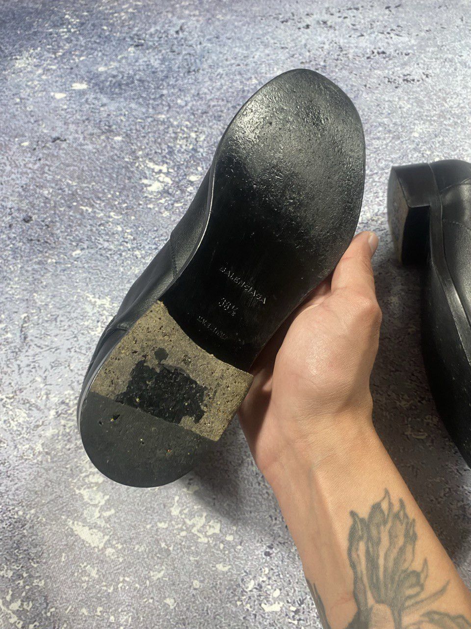 Balenciaga Balenciaga black leather straps boots shoes classic luxury Size US 8.5 / IT 38.5 - 5 Thumbnail