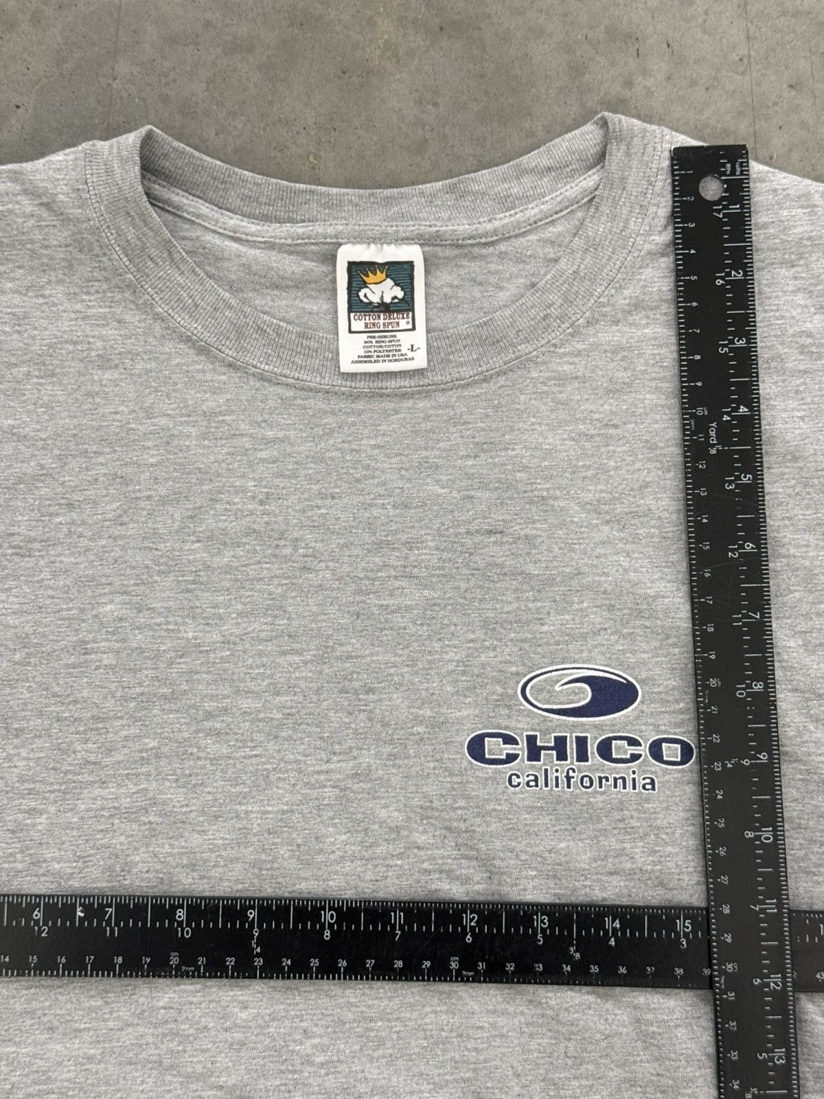 Quiksilver Vintage Chico California Surf Floral Grey Blue T Shirt Y2K Size US L / EU 52-54 / 3 - 4 Thumbnail