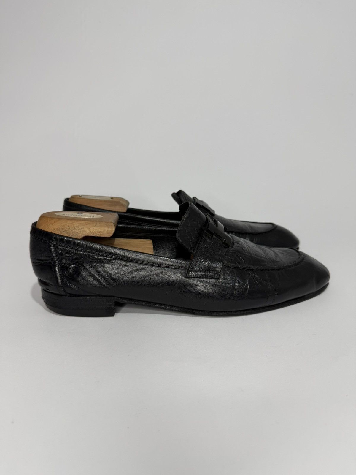 Hermes Hermes Black Men's Leather Paris Loafers Size US 9 / EU 42 - 3 Thumbnail