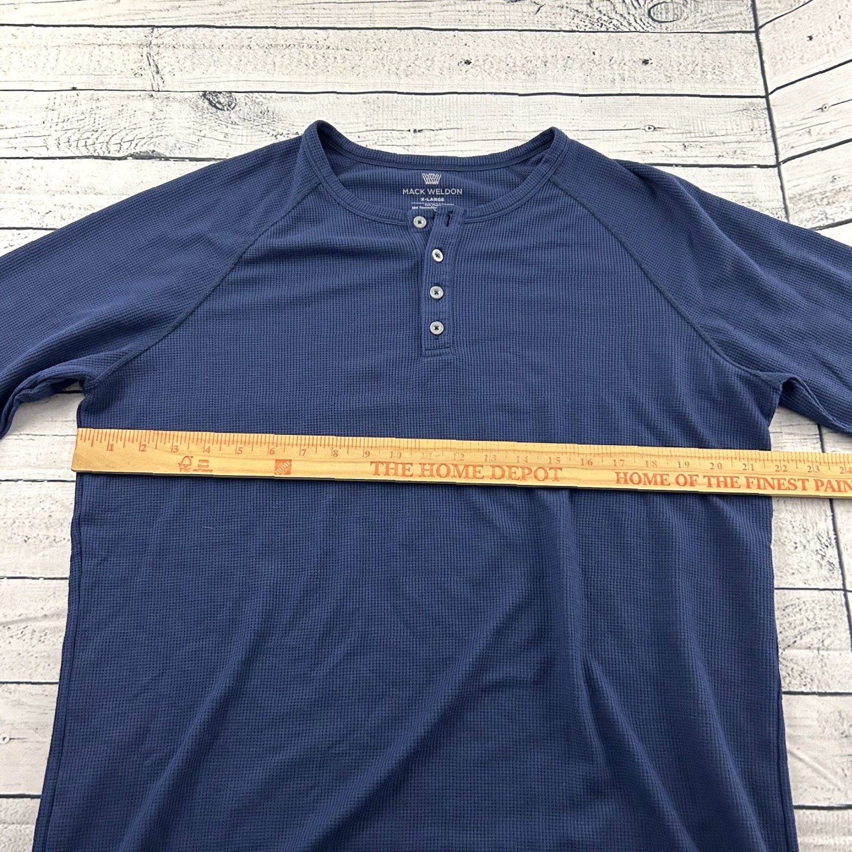 Vintage Mack Weldon Long Sleeve Button Front Thermal Shirt XL Blue Mens Regular Size XL Thermal Button-Up Shirt Men Blue Mack Weldon Size US XL / EU 56 / 4 - 4 Thumbnail