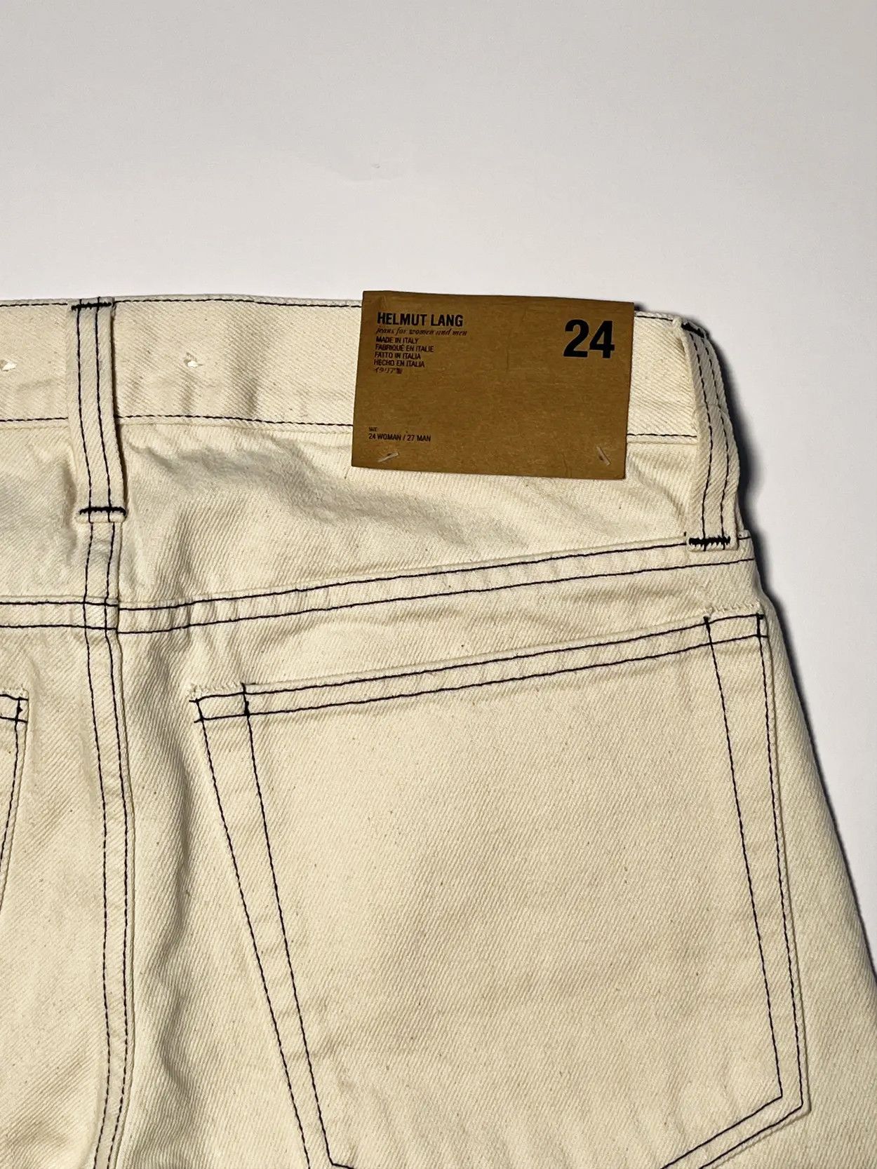 Helmut Lang ⚡️QUICK SALE⚡️Helmut Lang Natural Cream Jeans Denim Size US 27 - 5 Thumbnail
