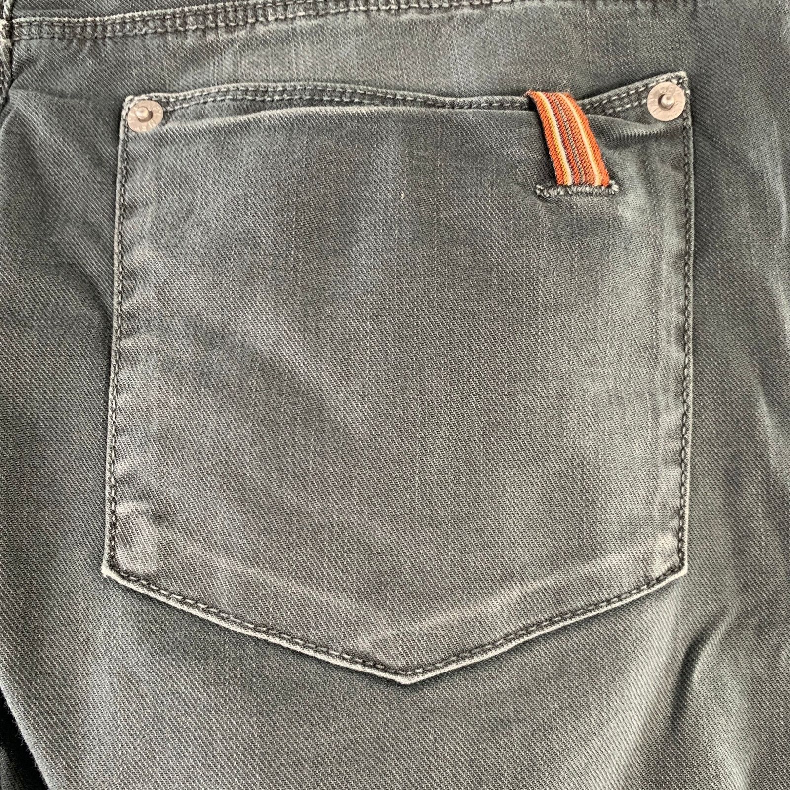 Notify NOTIFY Grey Twill Cotton Blend Straight Five Pockets Jeans Size US 32 / EU 48 - 4 Thumbnail