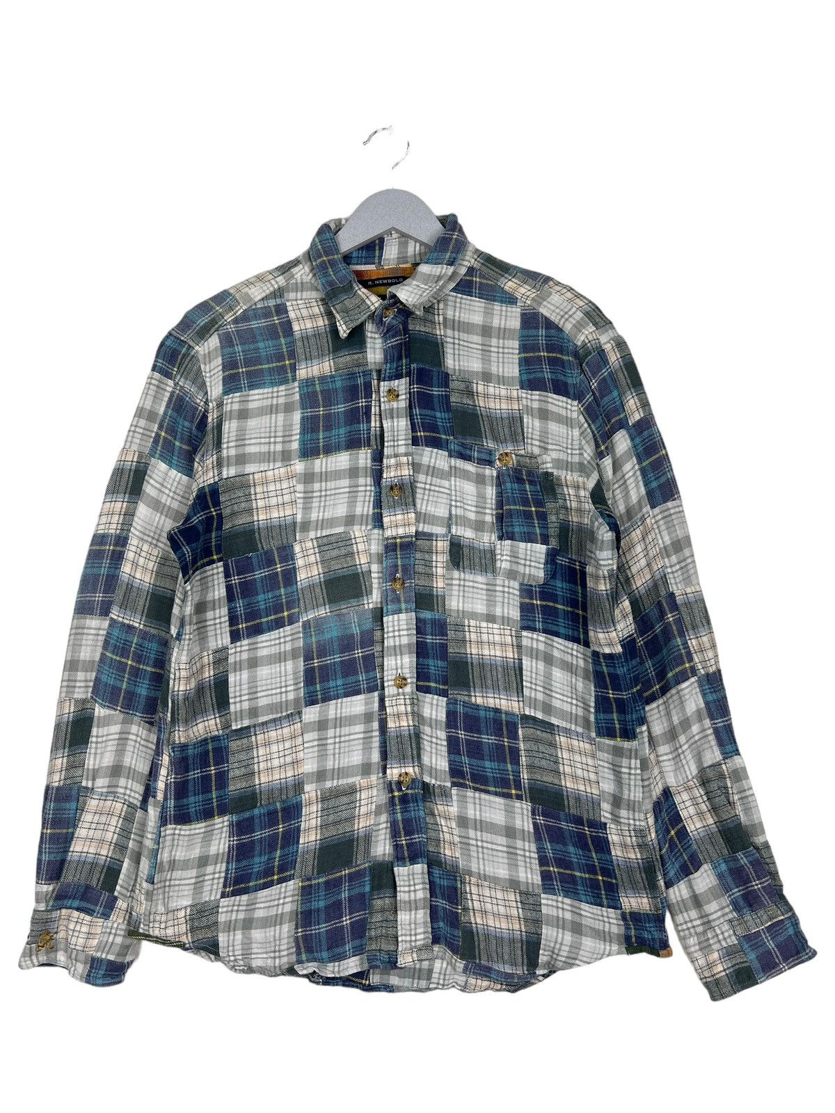 R.Newbold 🔥 R.NEWBOLD CHECK PATCHWORK SHIRTS Size US L / EU 52-54 / 3 - 2 Thumbnail