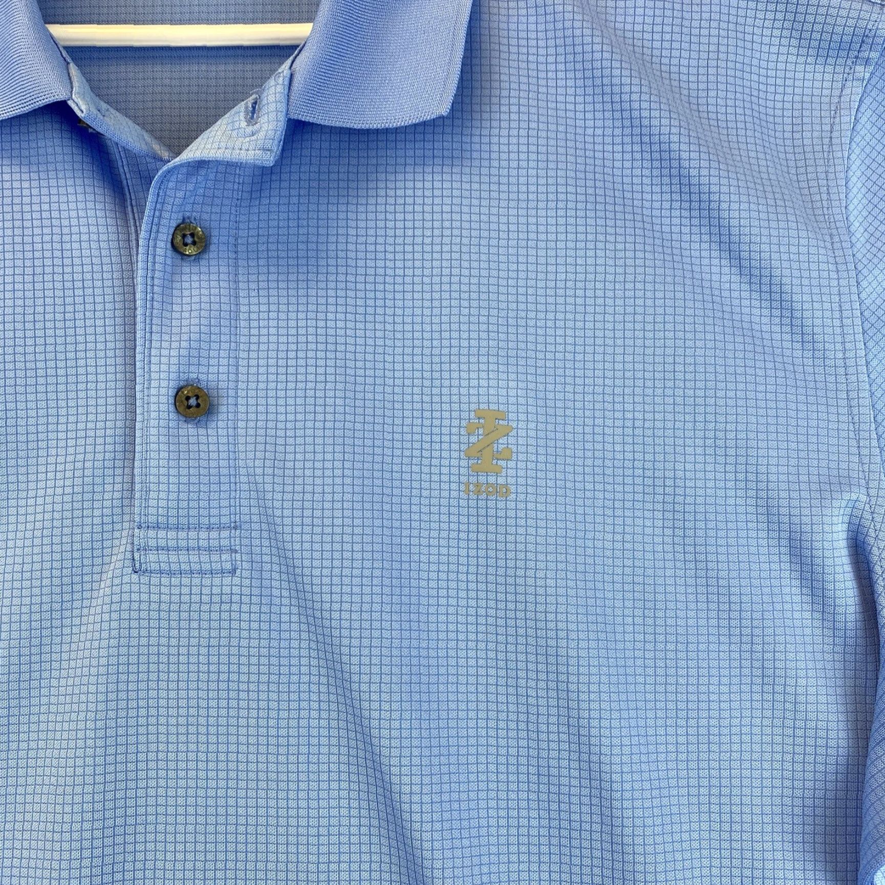 Izod Izod IZOD Men's Golf Blue Active Shirt - Classic Polo 54-24 Regular XL Sleeves Short Button-Down Collared Button-Down Logo Fabric Polyester Nylon? Size US XL / EU 56 / 4 - 2 Thumbnail
