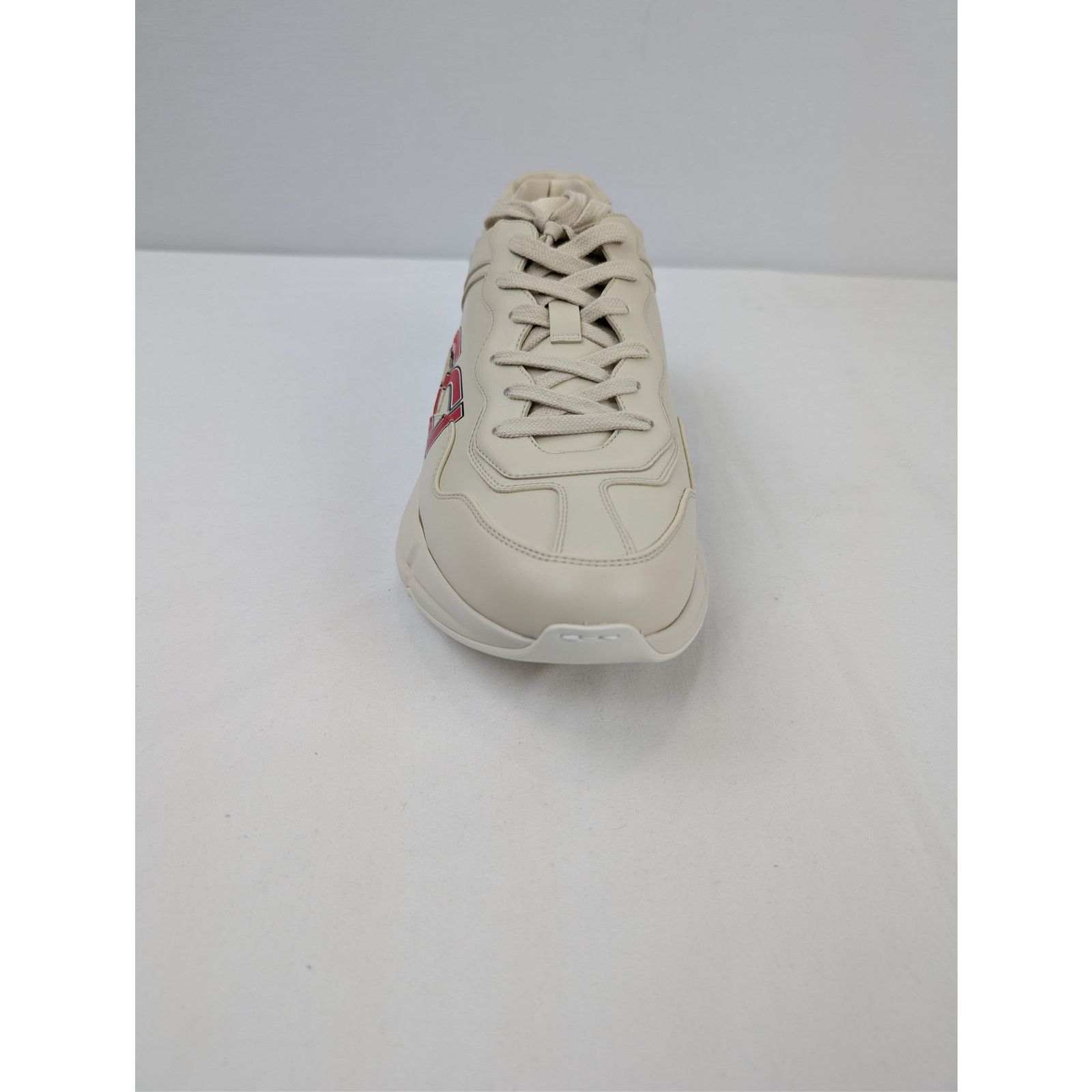 Gucci o1rshd1 Gucci logo print Rhyton leather sneakers in ivory Size US 10.5 / EU 43-44 - 13 Thumbnail