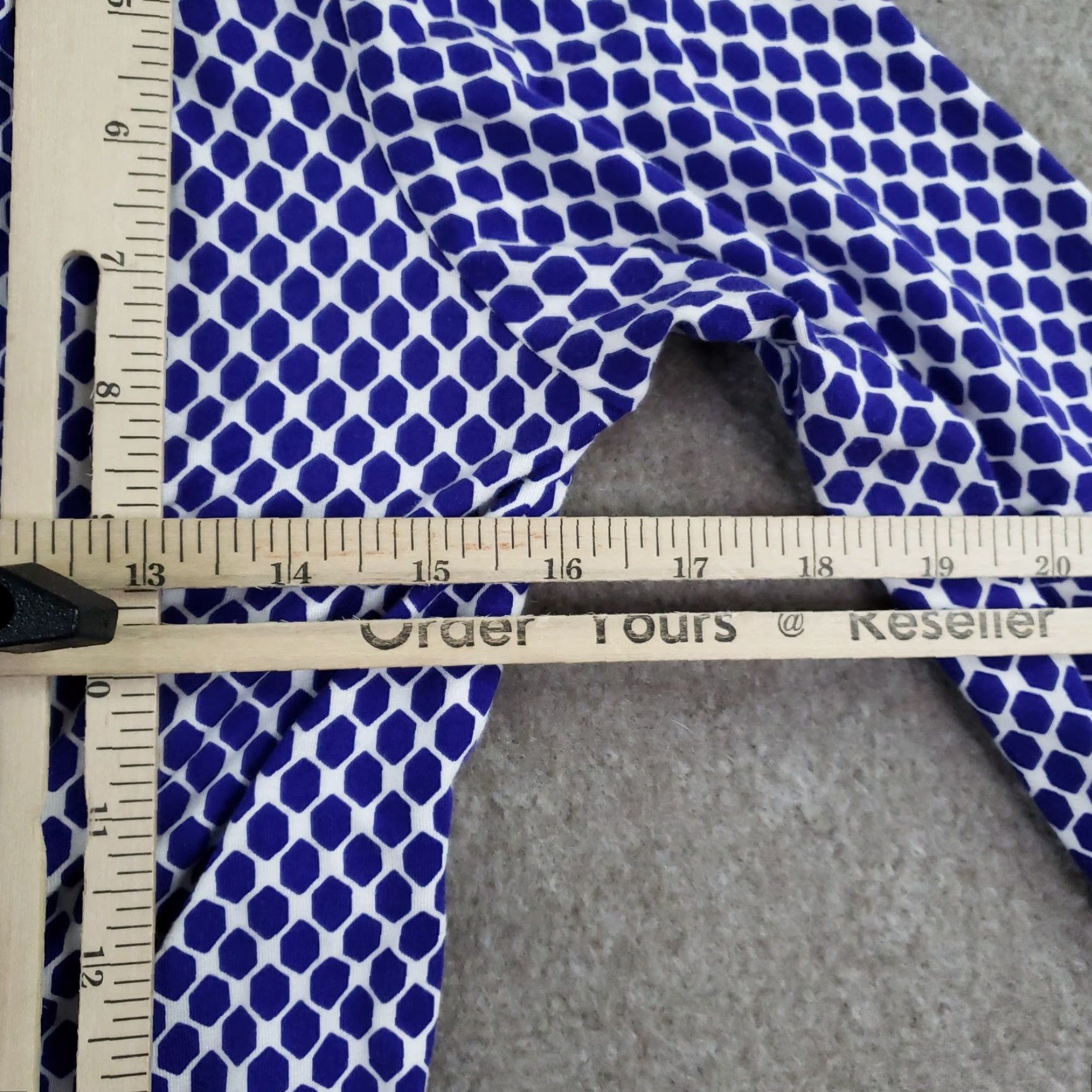 Diane von Furstenberg Diane von Furstenberg Dress Womens 6 Blue Geometric Wrap Midi 3/4 Sleeve V-Neck Belted Tie Size M / US 6-8 / IT 42-44 - 3 Thumbnail