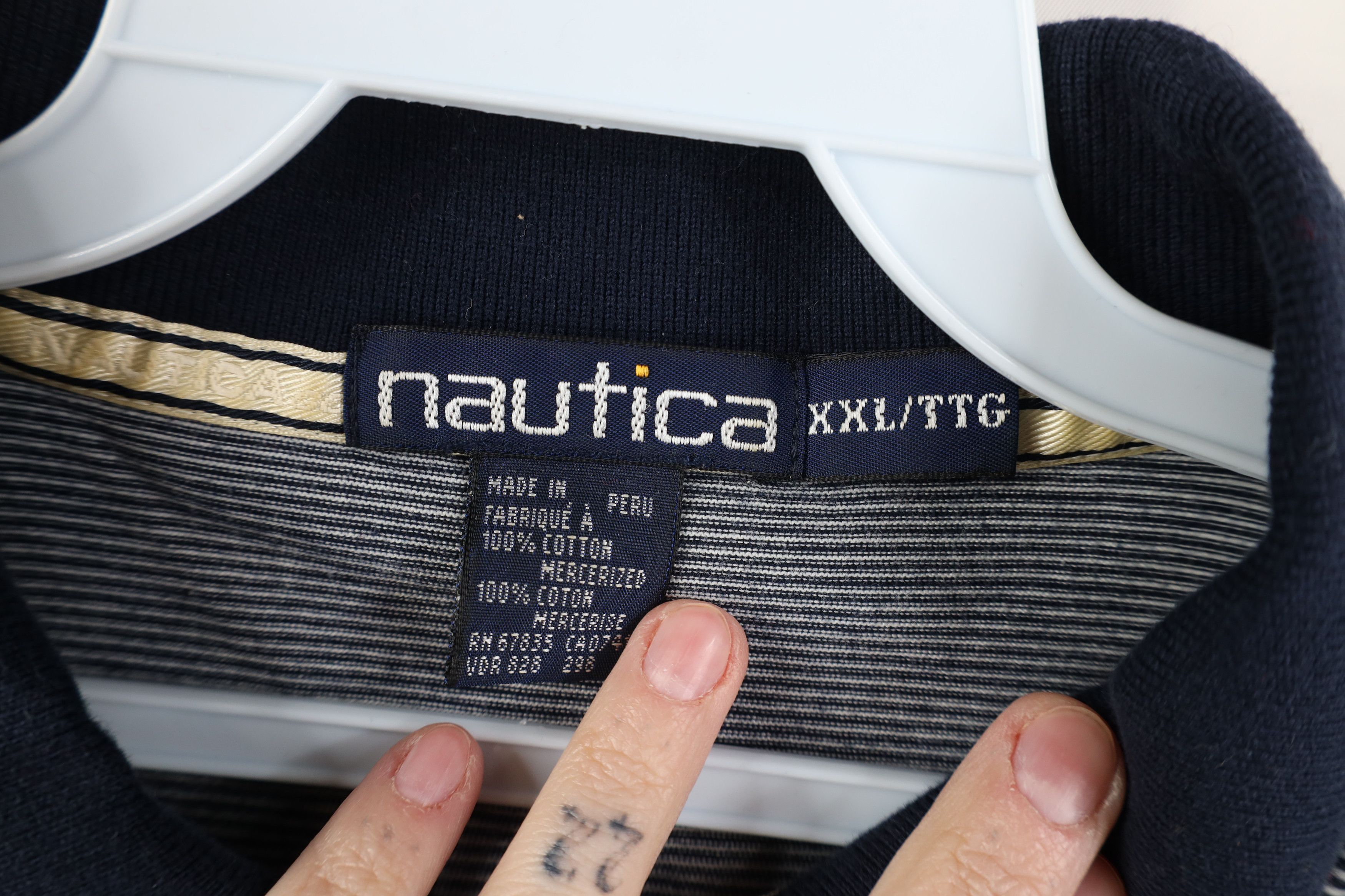 Nautica Vintage 90s Nautica Spell Striped Collared Golf Polo Shirt Size US XXL / EU 58 / 5 - 7 Thumbnail