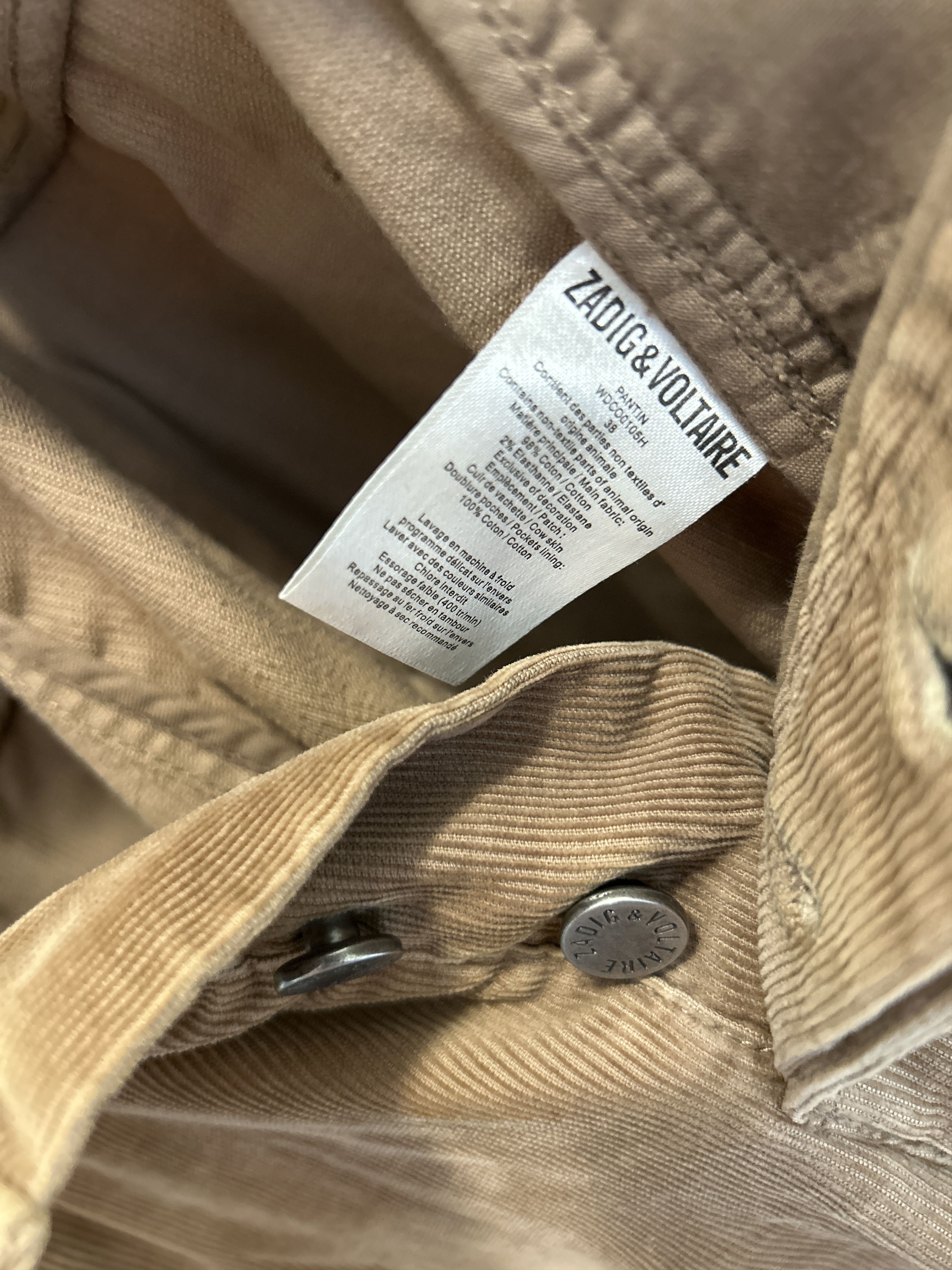 Zadig & Voltaire Zadig & Voltaire Beige corduroy pants Size US 32 / EU 48 - 5 Thumbnail
