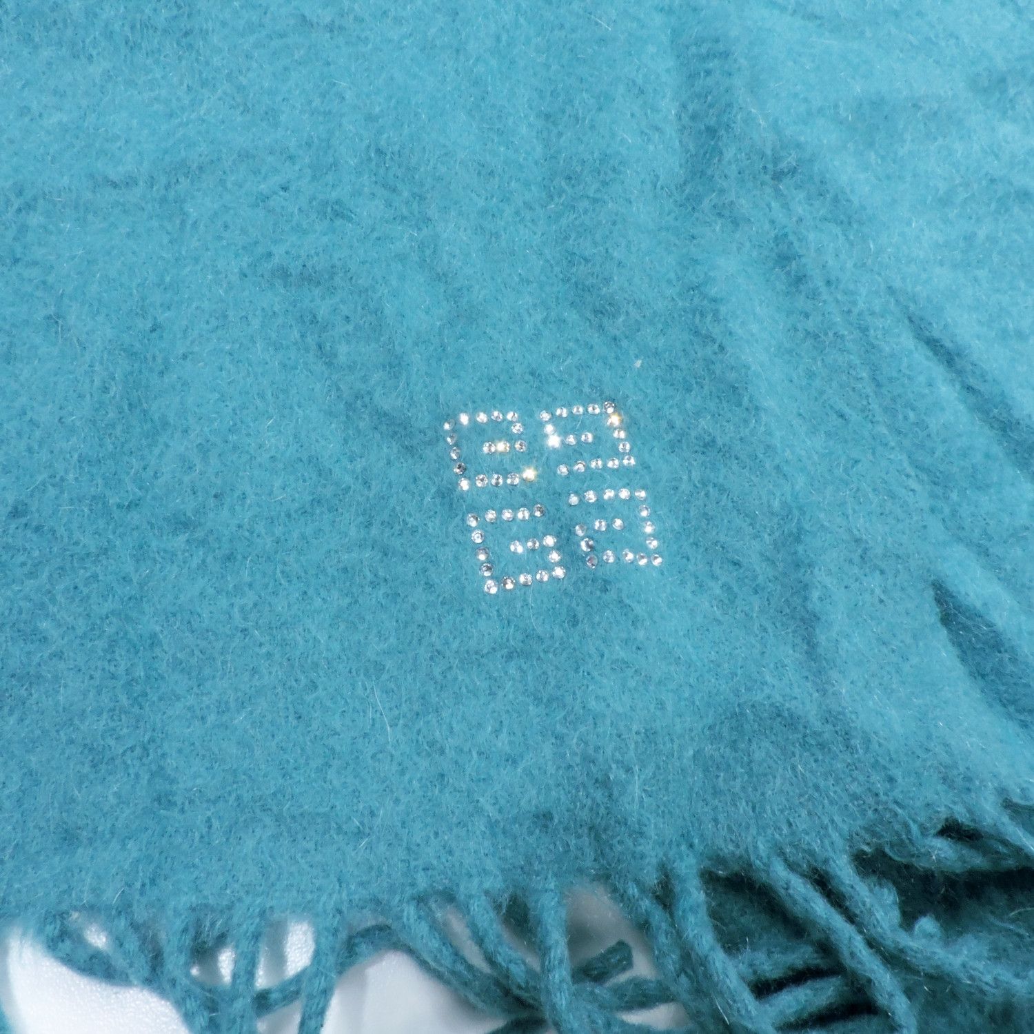 Givenchy GIVENCHY CASHMERE SWAROVSKI SMALL LOGO SCARF Size ONE SIZE - 3 Thumbnail