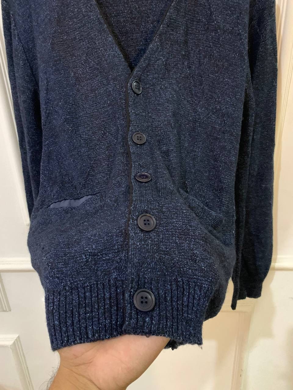 Blue Blue Japan Blue Blue Japan Navy Cardigan with Front Pockets Size US S / EU 44-46 / 1 - 4 Thumbnail