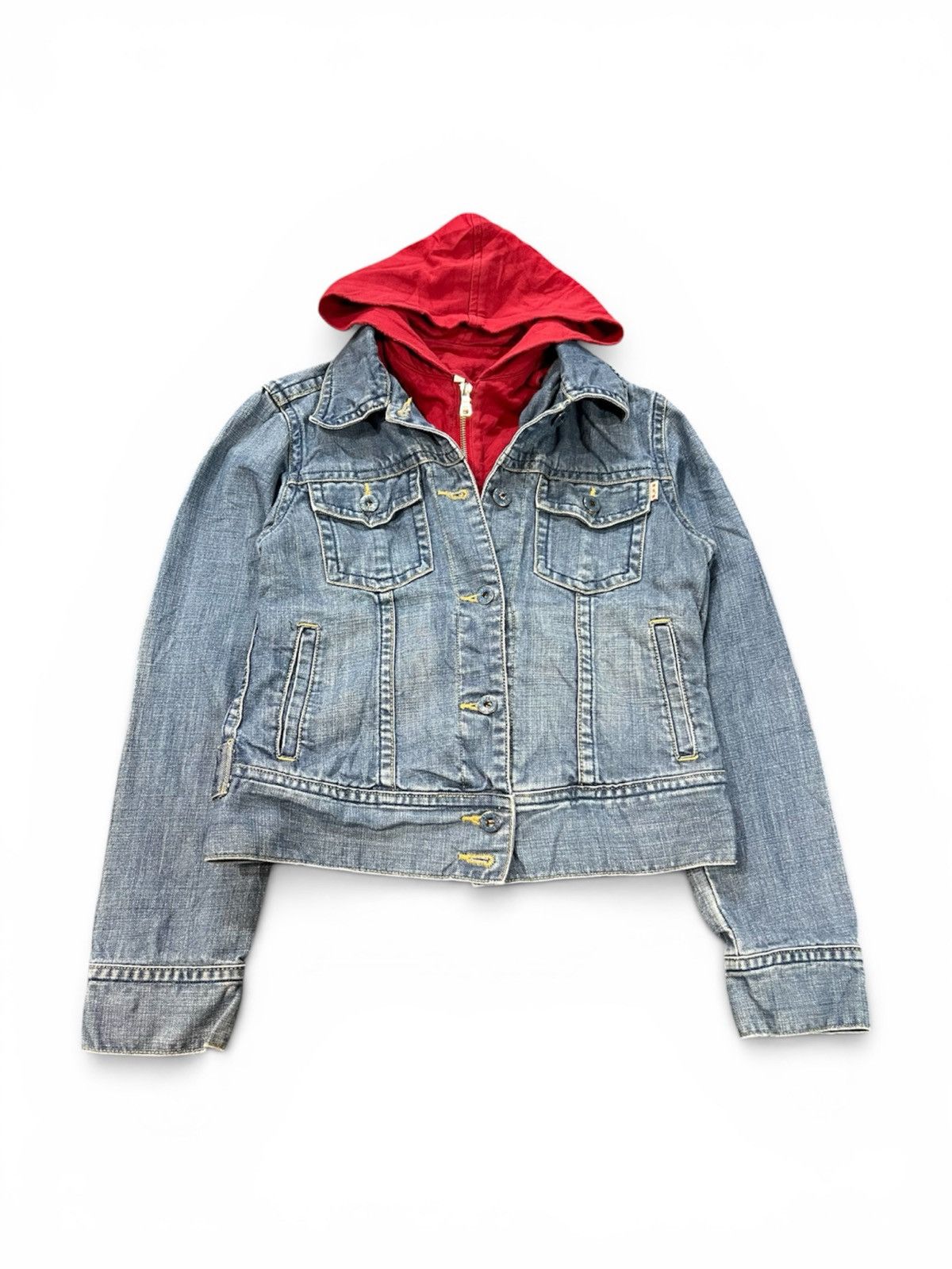 Japanese Brand BSB Japanese Koi Fish Embroidered Denim Jacket Size US S / EU 44-46 / 1 - 1 Thumbnail
