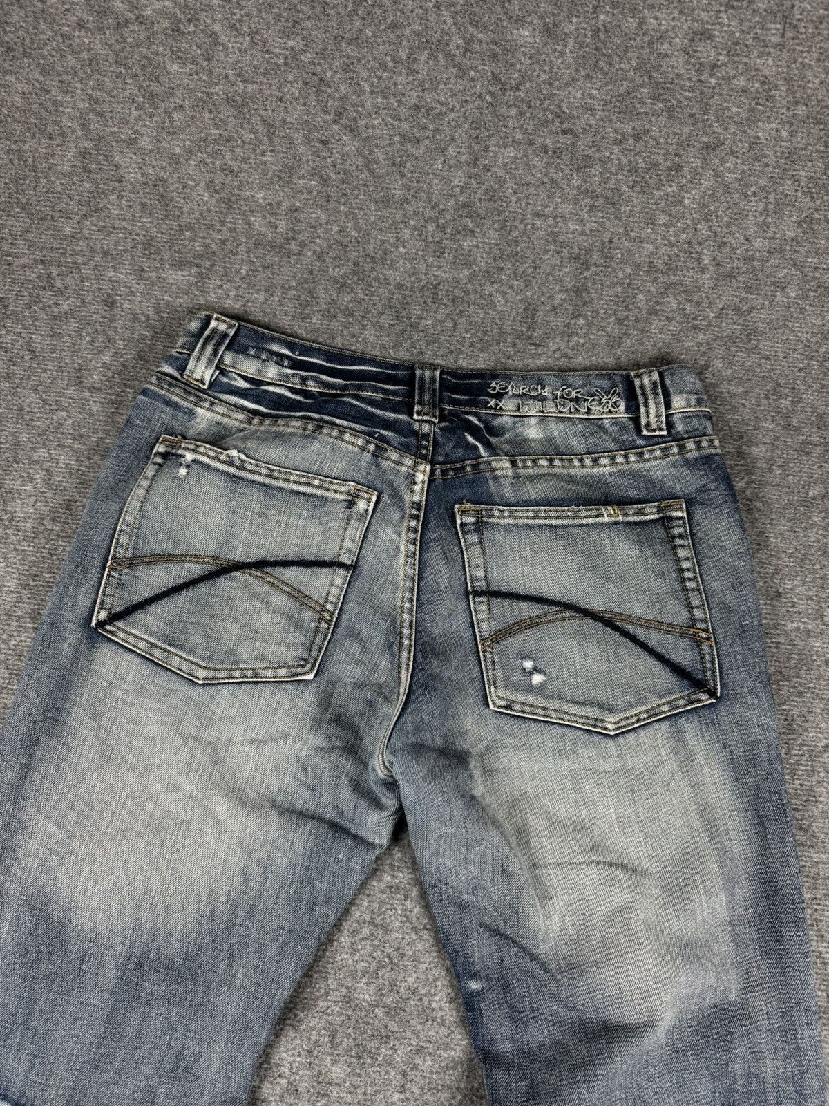 Japanese Brand × Vintage Vintrage japanese brand flared baggy pants jeans Size US 34 / EU 50 - 9 Thumbnail