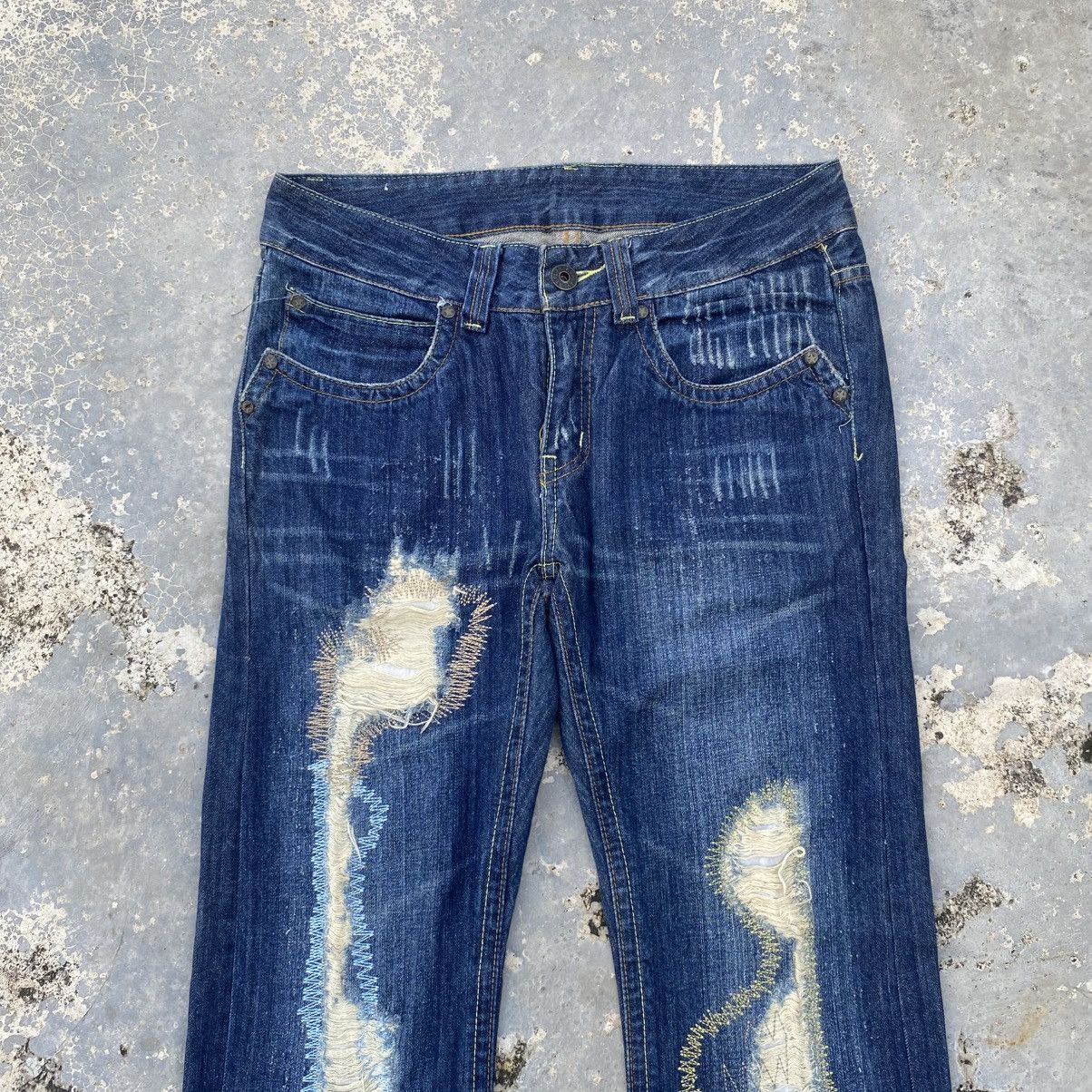 Replay REPLAY ripped patchwork jeans curve legs Size US 32 / EU 48 - 4 Thumbnail