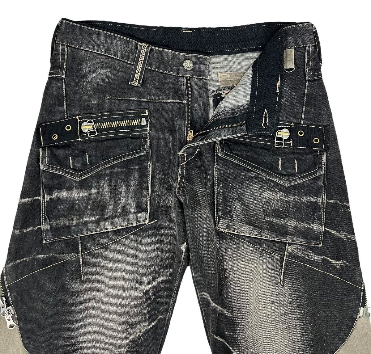 If Six Was Nine 🔥RARE DESIGN‼️DISTRESSED PPFM MUD WASH JEANS Size US 34 / EU 50 - 7 Thumbnail