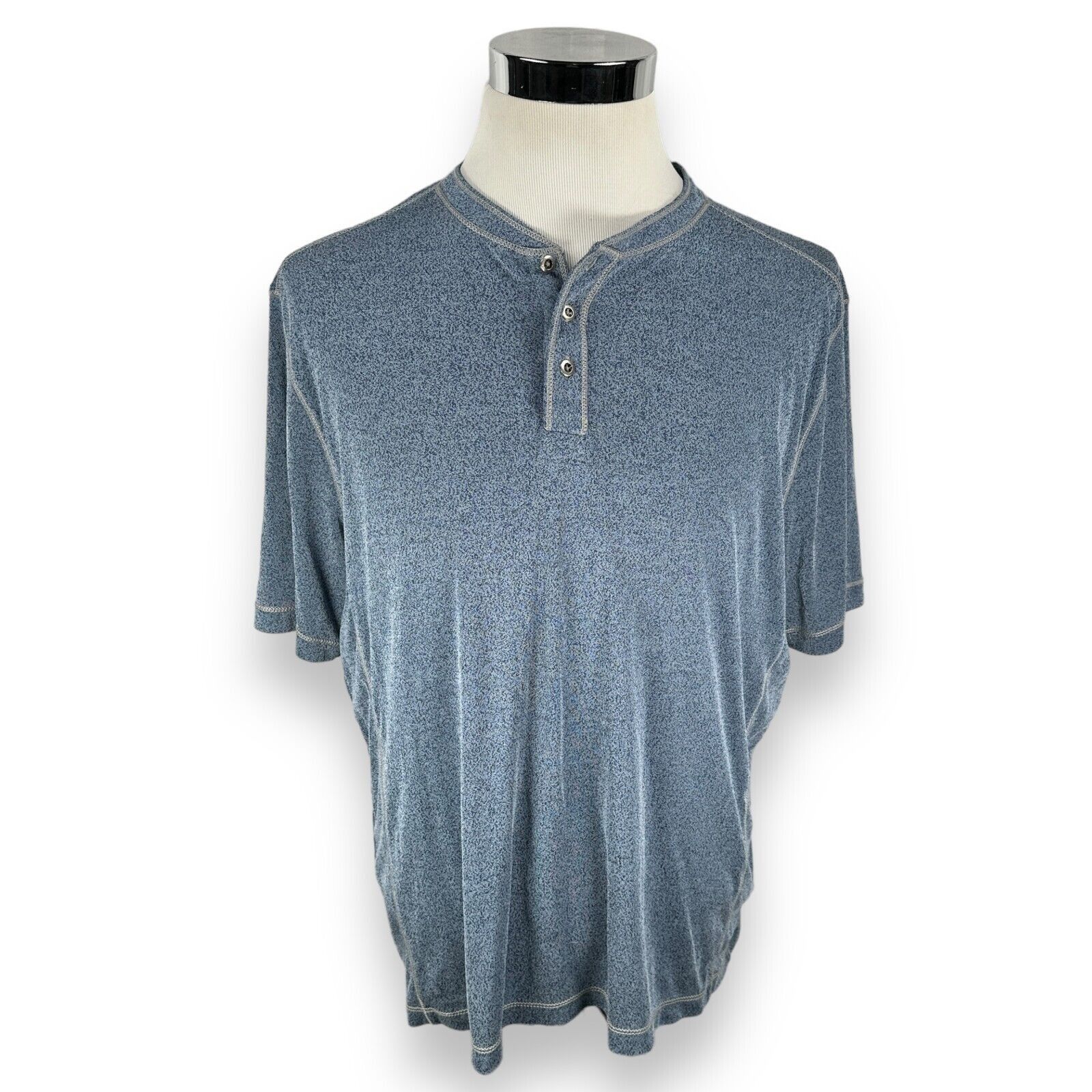 The Unbranded Brand Nicoby Henley Polo T-Shirt Men's XL Heather Modal Pullover Size US XL / EU 56 / 4 - 1 Thumbnail