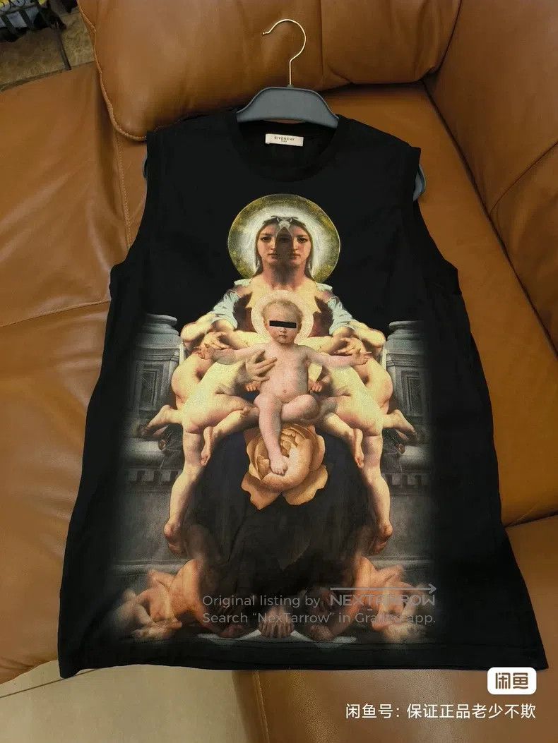 Givenchy Givenchy Black Madonna print sleeveless T-shirt / vest (ma Size US S / EU 44-46 / 1 - 3 Thumbnail