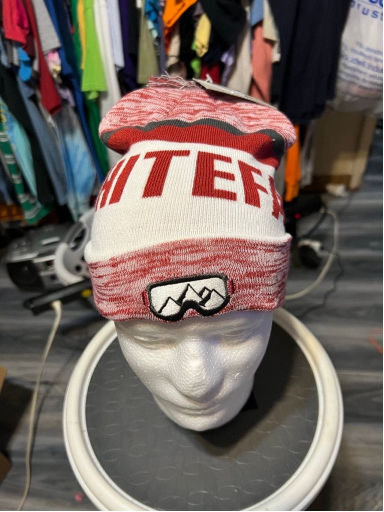 The Game The Game Beanie Hat Red/White One Size Size ONE SIZE - 1 Thumbnail