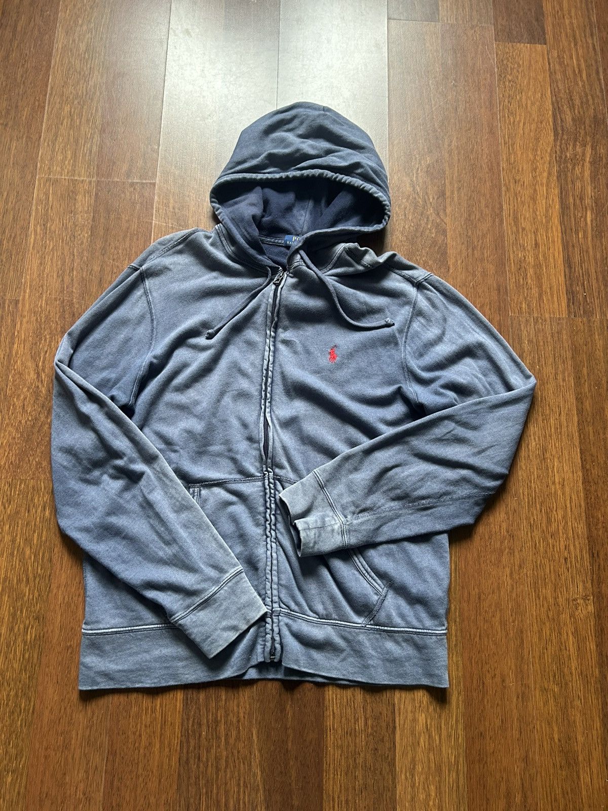 Polo Ralph Lauren Vintage Polo Ralph Lauren SunFaded Zip Hoodie Y2K Streetwear Size US L / EU 52-54 / 3 - 6 Thumbnail