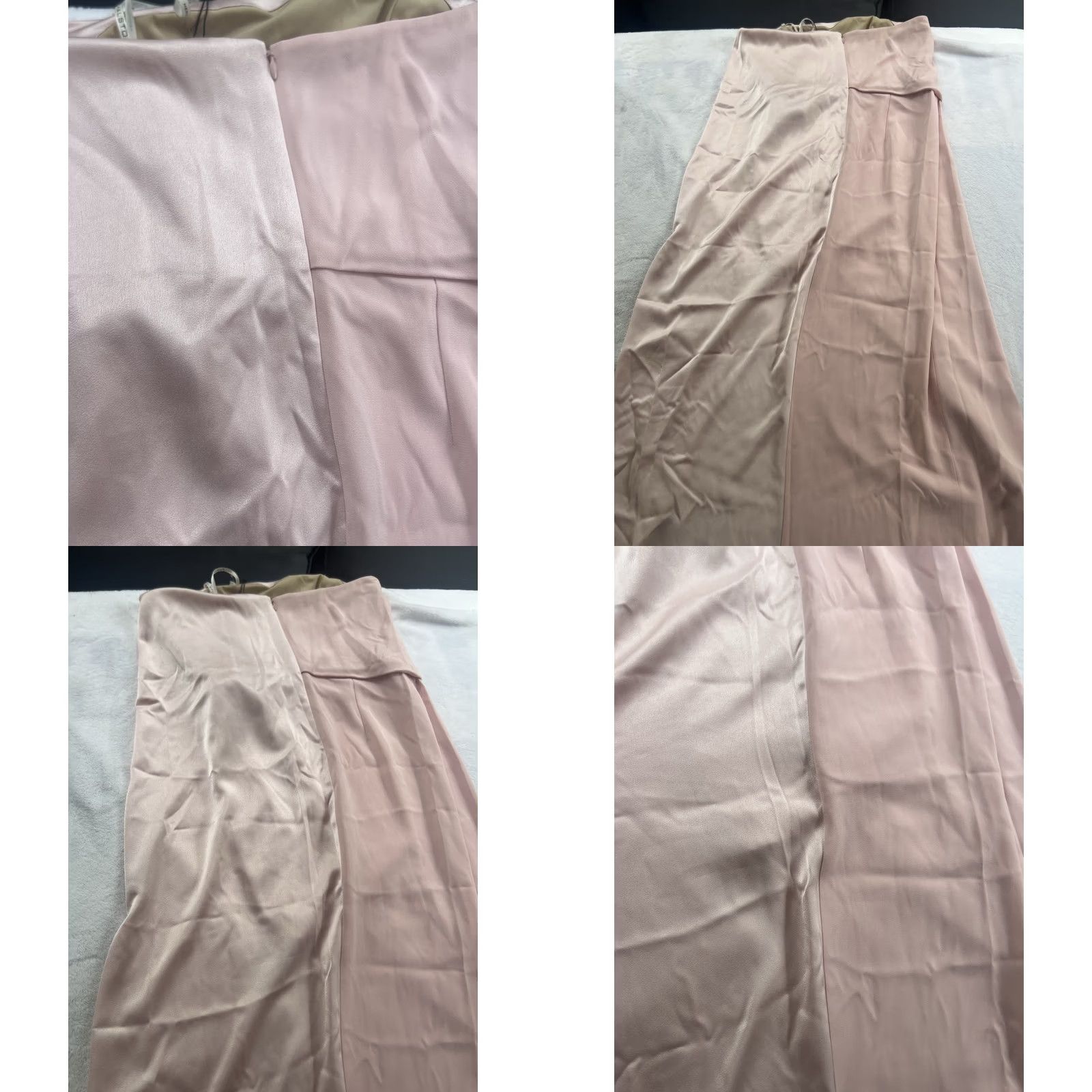 Halston Halston Heritage Barely Pink Strapless Gown Satin Silk Overlay Size 10 Women Party Cocktail Long Dress with Side Zip NWT Size L / US 10 / IT 46 - 9 Thumbnail