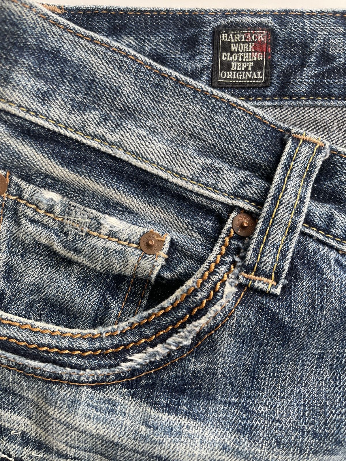 Japanese Brand Bartack Sashiko Boro Patchwork Denim Kapital Japan Size US 31 - 10 Thumbnail