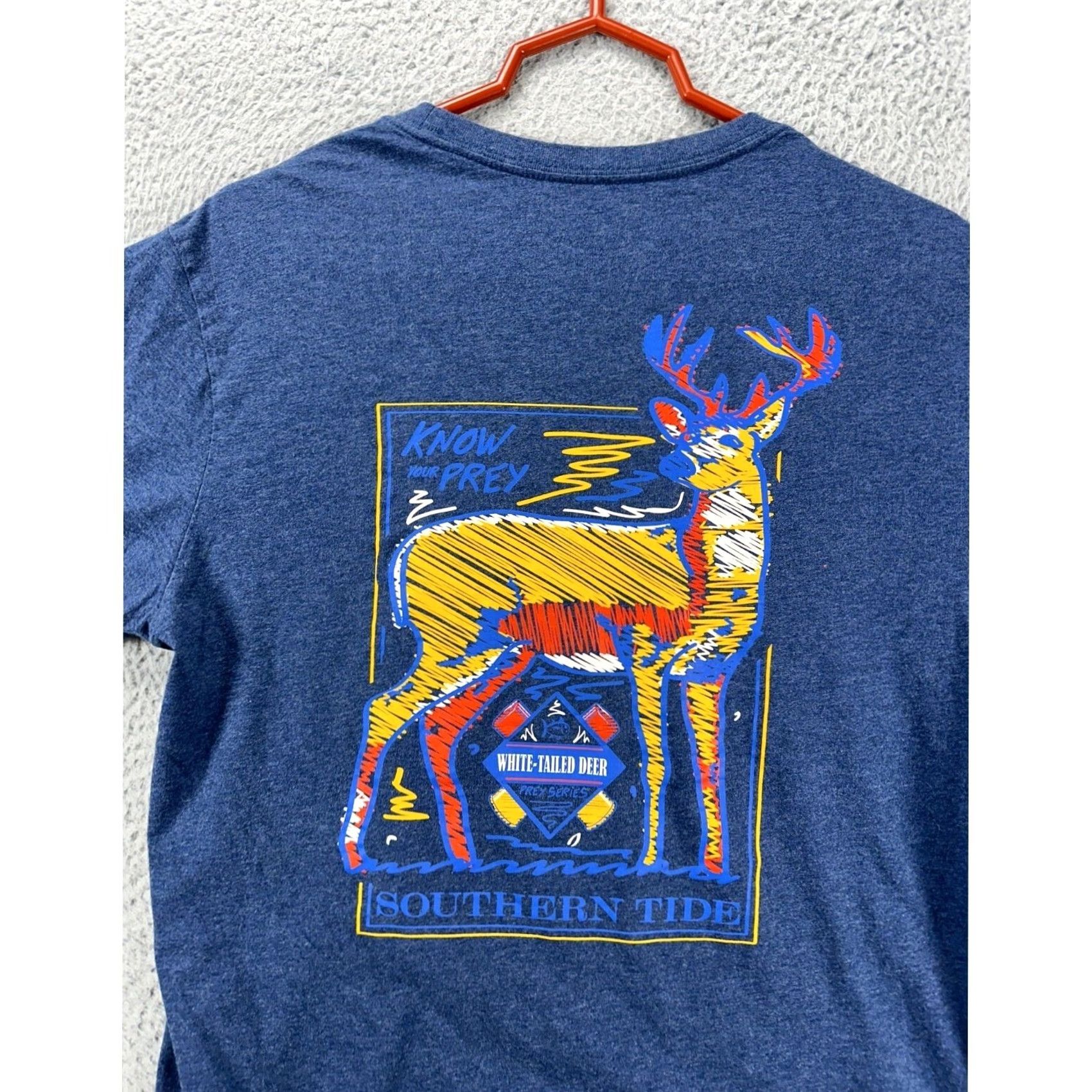 Southern Tide Southern Tide T-Shirt Long Sleeve Graphic Print Logo Mens Medium Blue Size US M / EU 48-50 / 2 - 7 Thumbnail