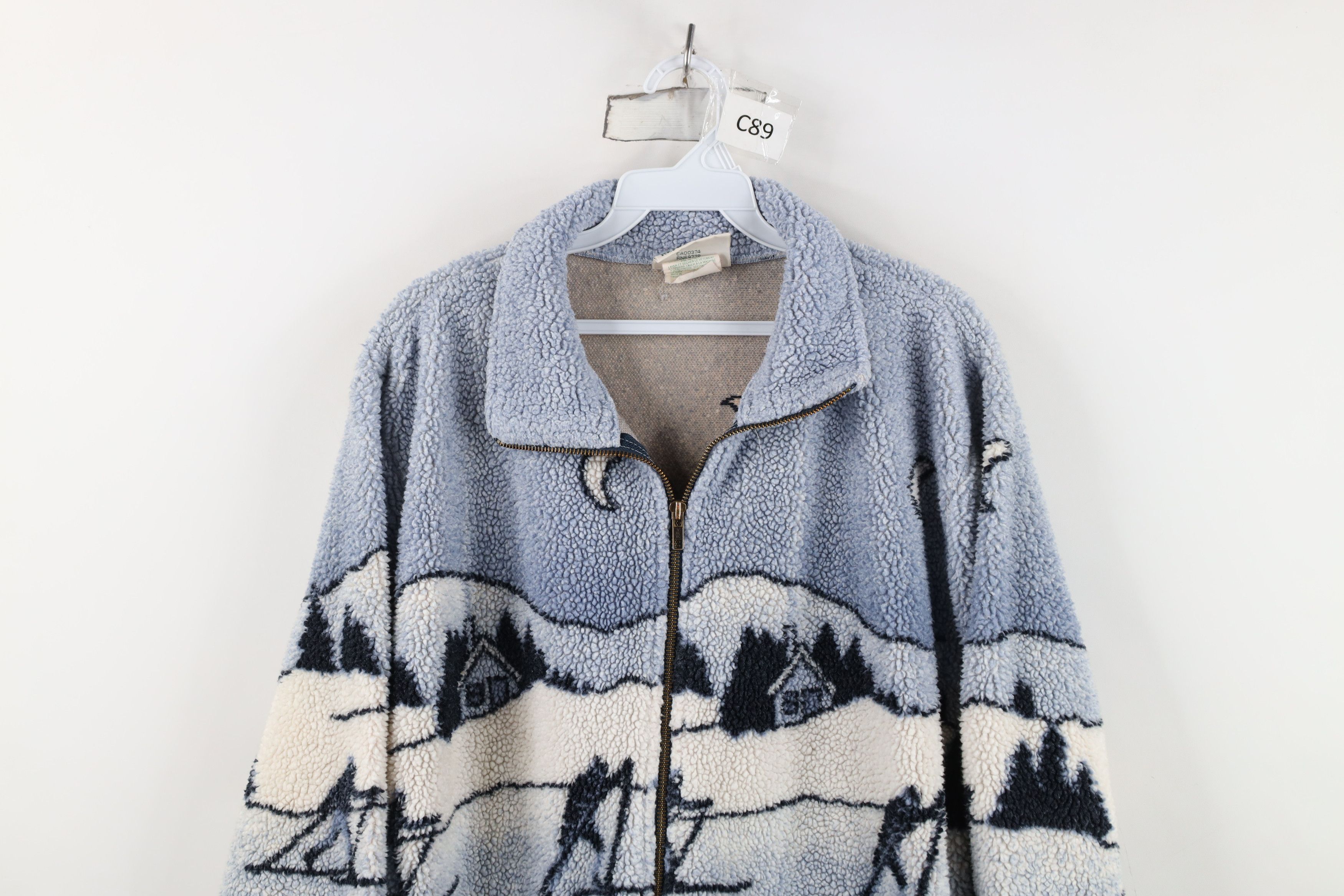 Vintage Vintage 90s Streetwear Ski All Over Print Fleece Jacket Size M / US 6-8 / IT 42-44 - 2 Thumbnail