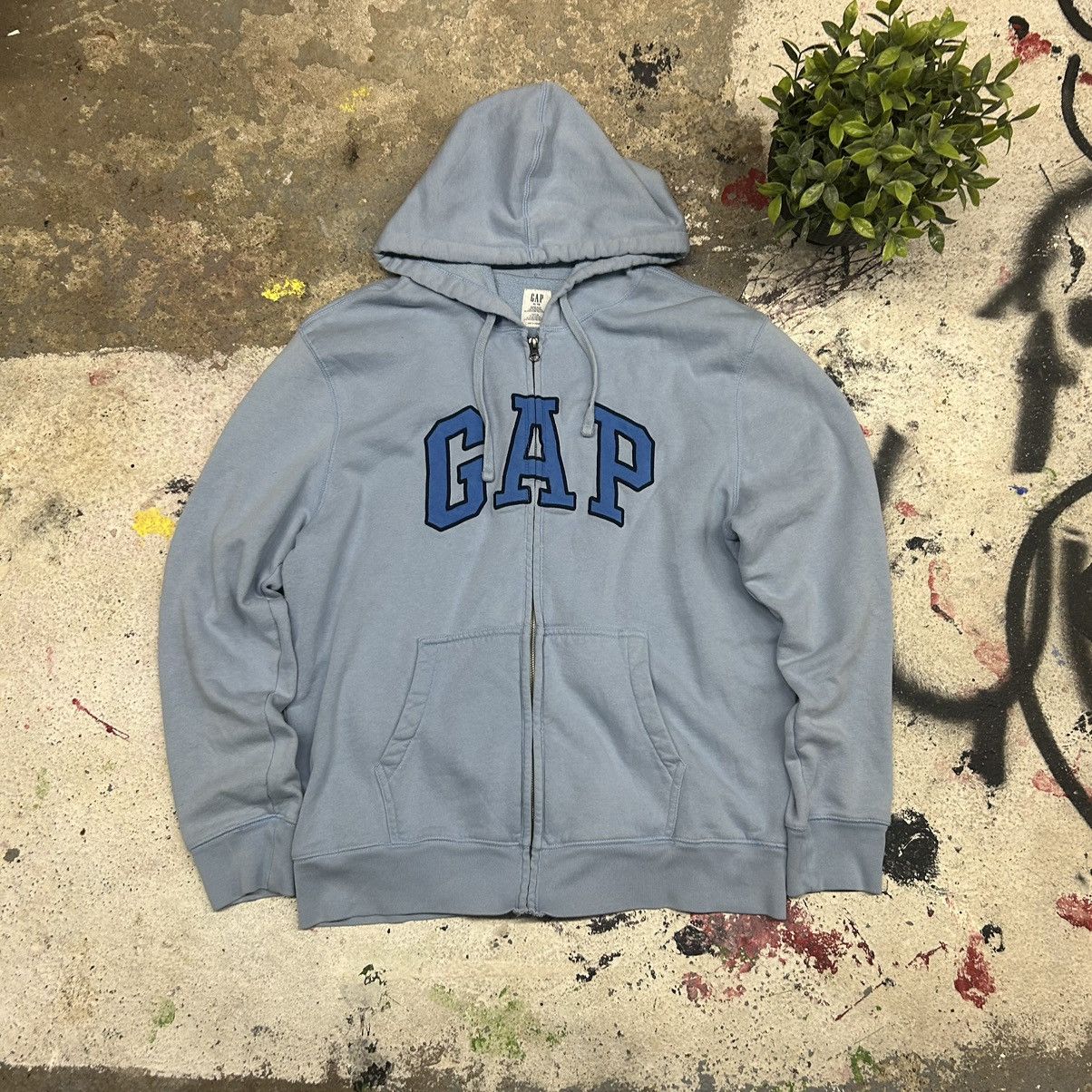 Gap × Streetwear × Vintage Y2K Light Blue GAP Zip Hoodie | Grailed